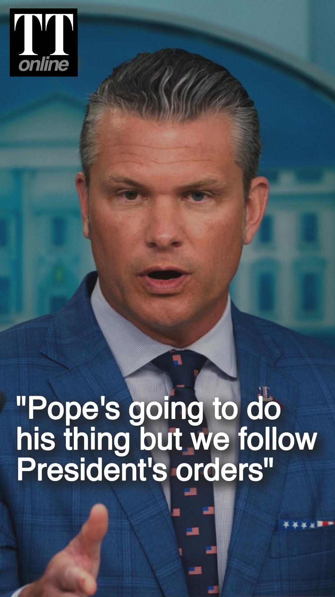 "Pope is Going ‌to ‌do His ‌Thing But...": Pete Hegseth Dismisses Criticism Iran War