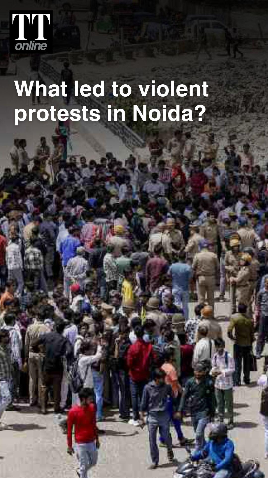 Vandalism, Arson, Stone-Pelting: Noida Workers’ Protest Turns Violent Over Wage Hike Demand