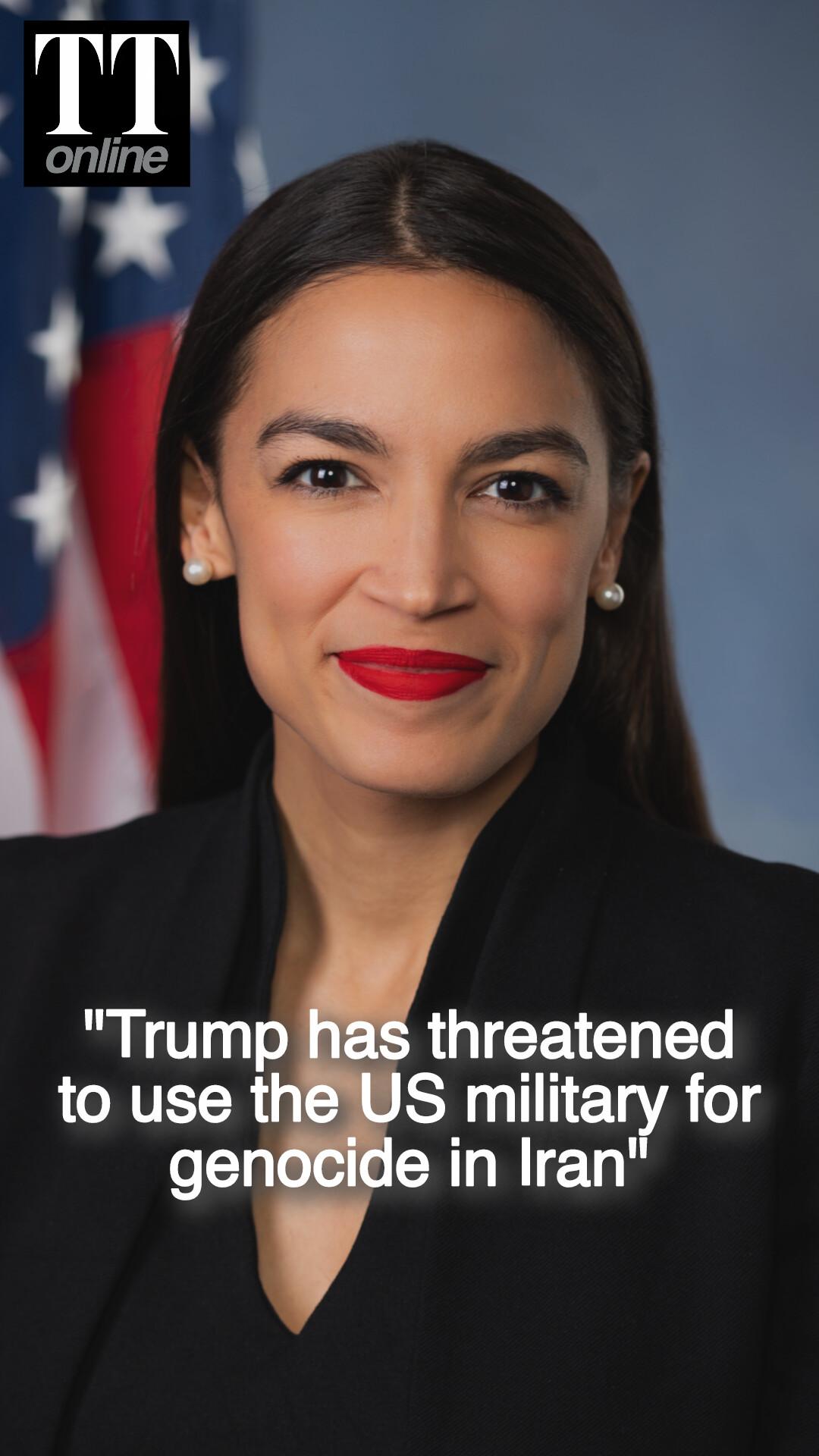 AOC Accuses Trump of Threatening to Use US Military to Carry Out Genocide in Iran