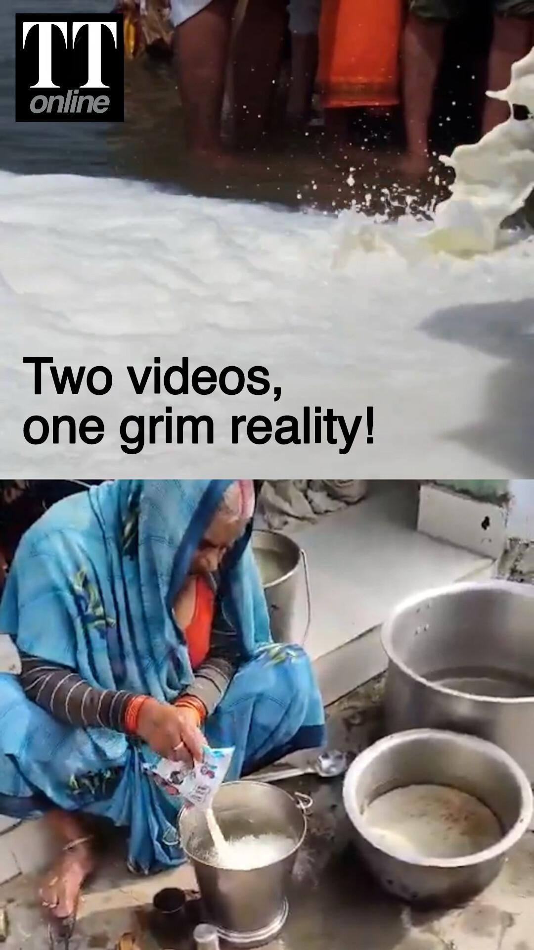 The Irony! 11,000 Litres of Milk Poured in Narmada River While Kids Get This