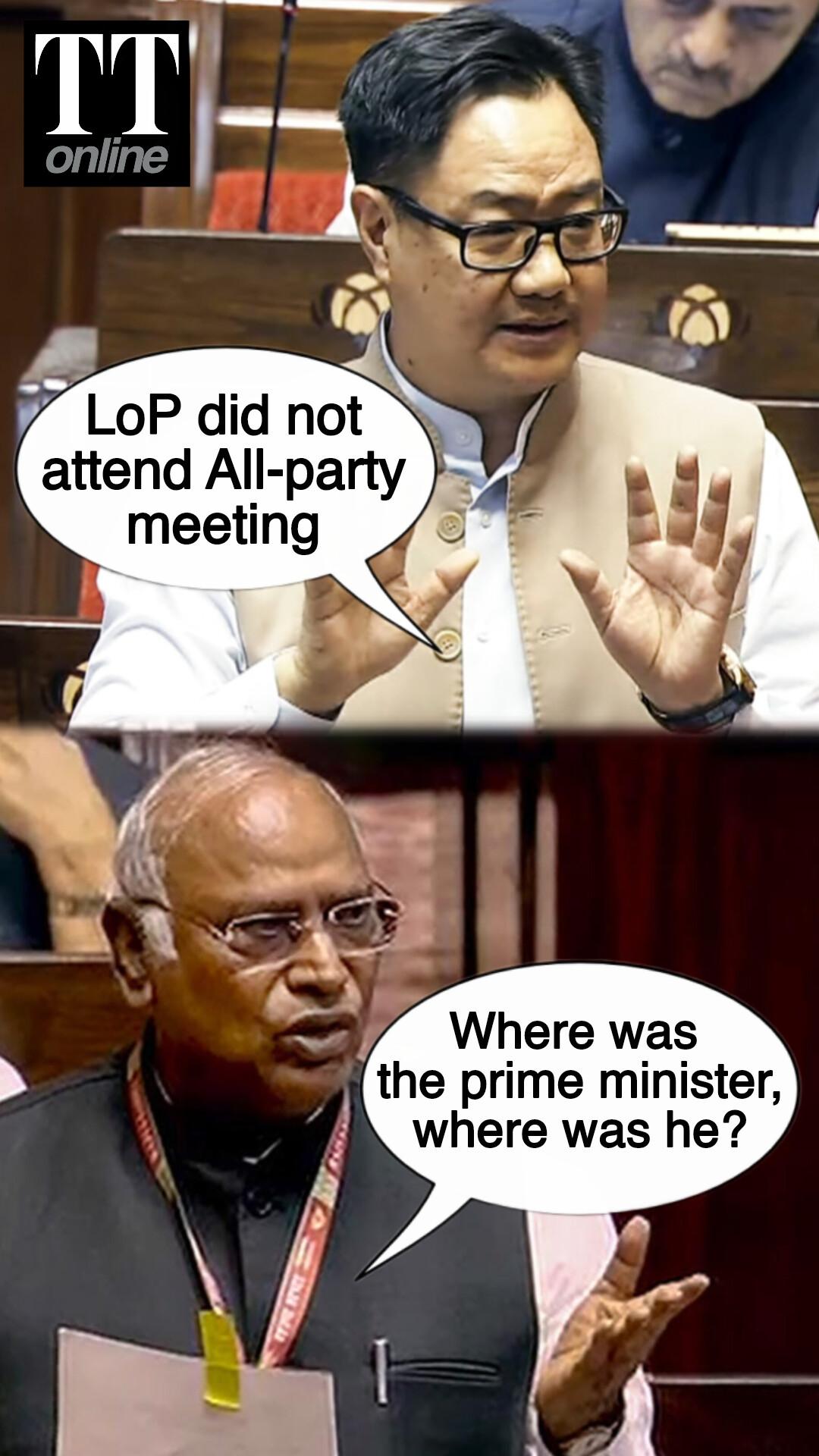 "Where Was Your PM?" — Kharge Asks Rijiju Over Modi’s Absence From All-party Meet