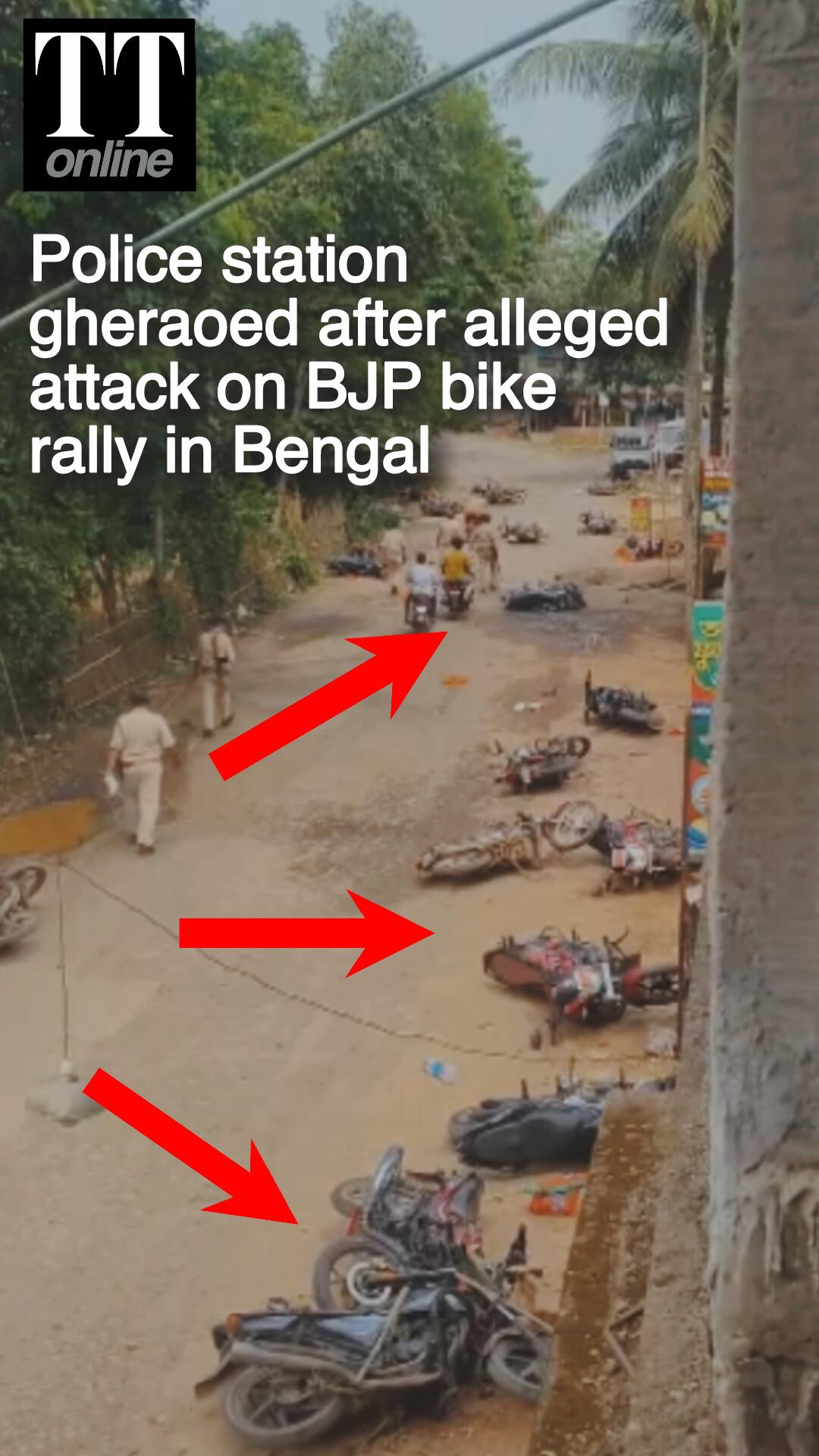 Ruckus Outside Police Station in Bengal Over Alleged Attack on BJP's Bike Rally
