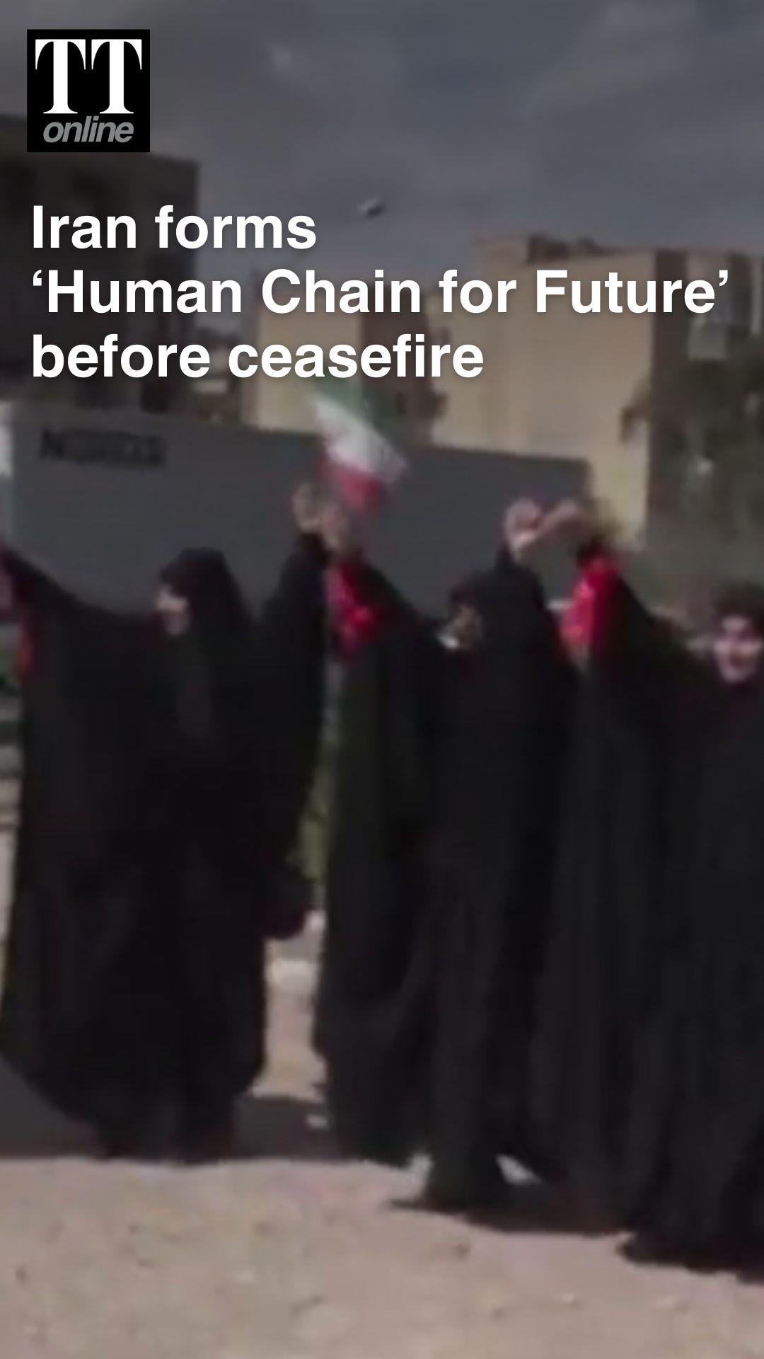 WATCH | Iran’s Youth Form Human Chain Around Power Facility Before Trump Ceasefire Move