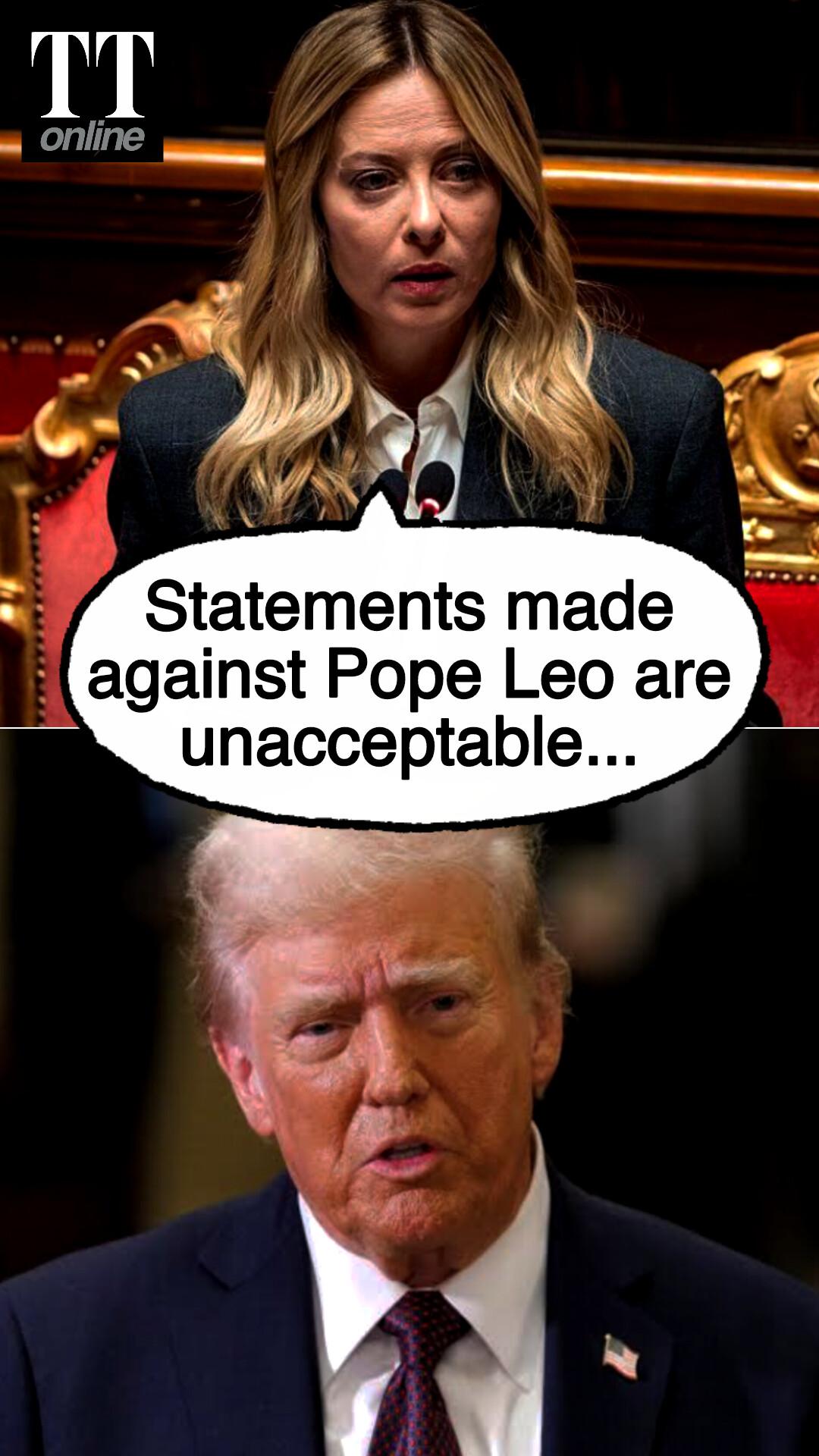"Unacceptable": Georgia Meloni Condemns Trump's Harsh Criticism of Pope Leo