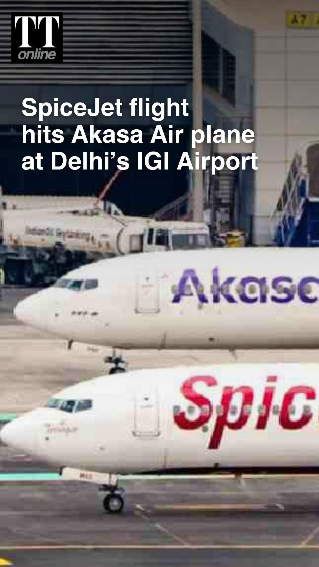 SpiceJet Plane Collides With Akasa Aircraft at Delhi Airport, Damages Winglet, Stabiliser
