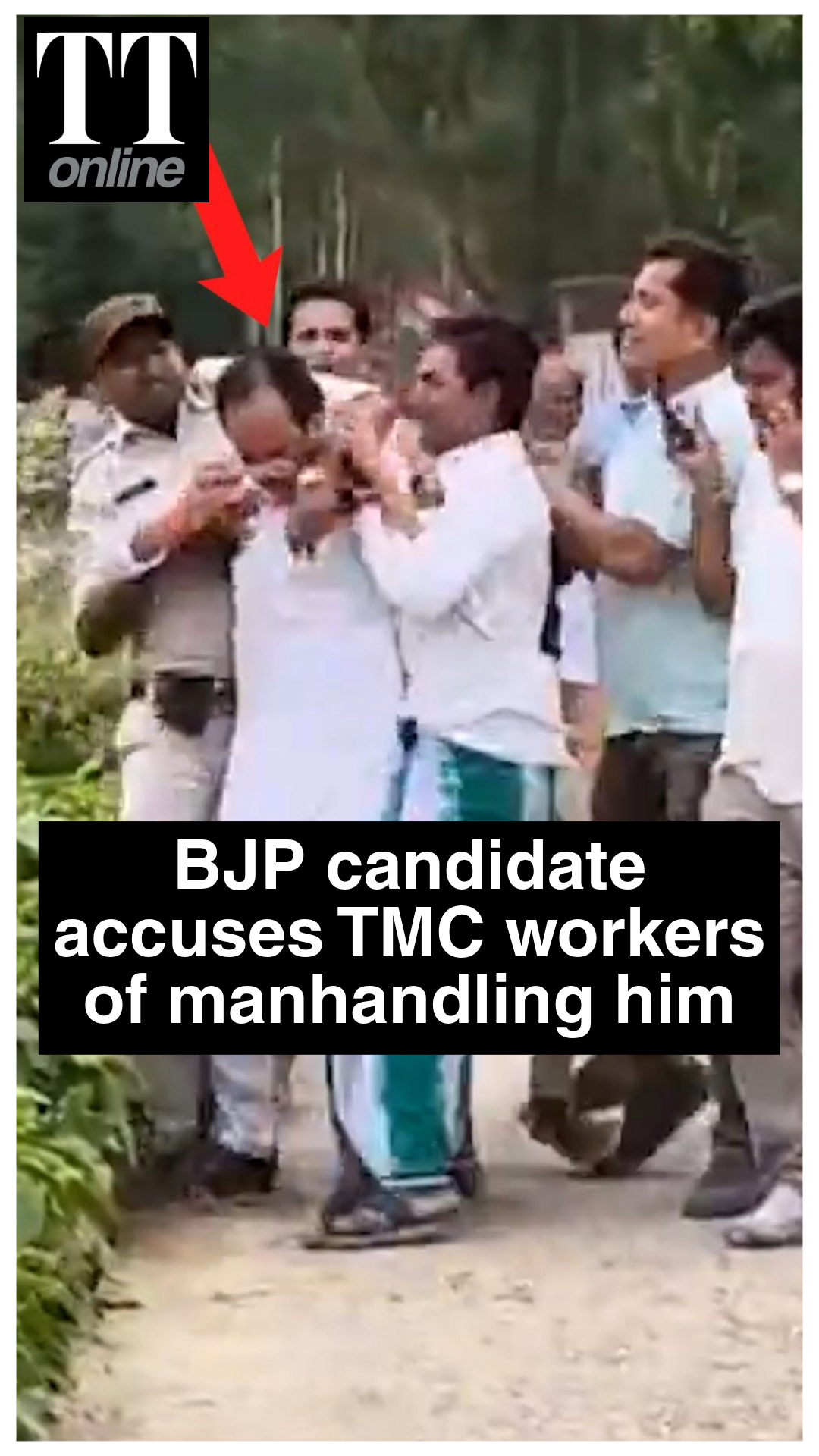 BJP Candidate Allegedly Chased by TMC Workers as Security Personnel Tried to Protect