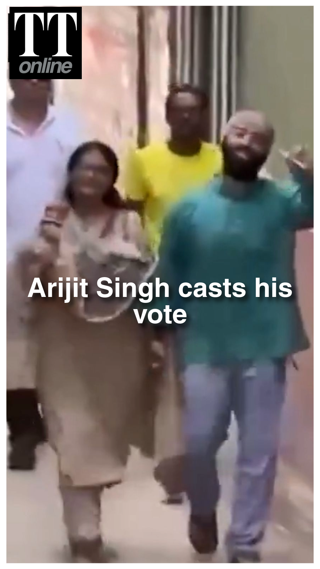 Singer Arijit Singh Casts His Vote With His Wife in Jiaganj