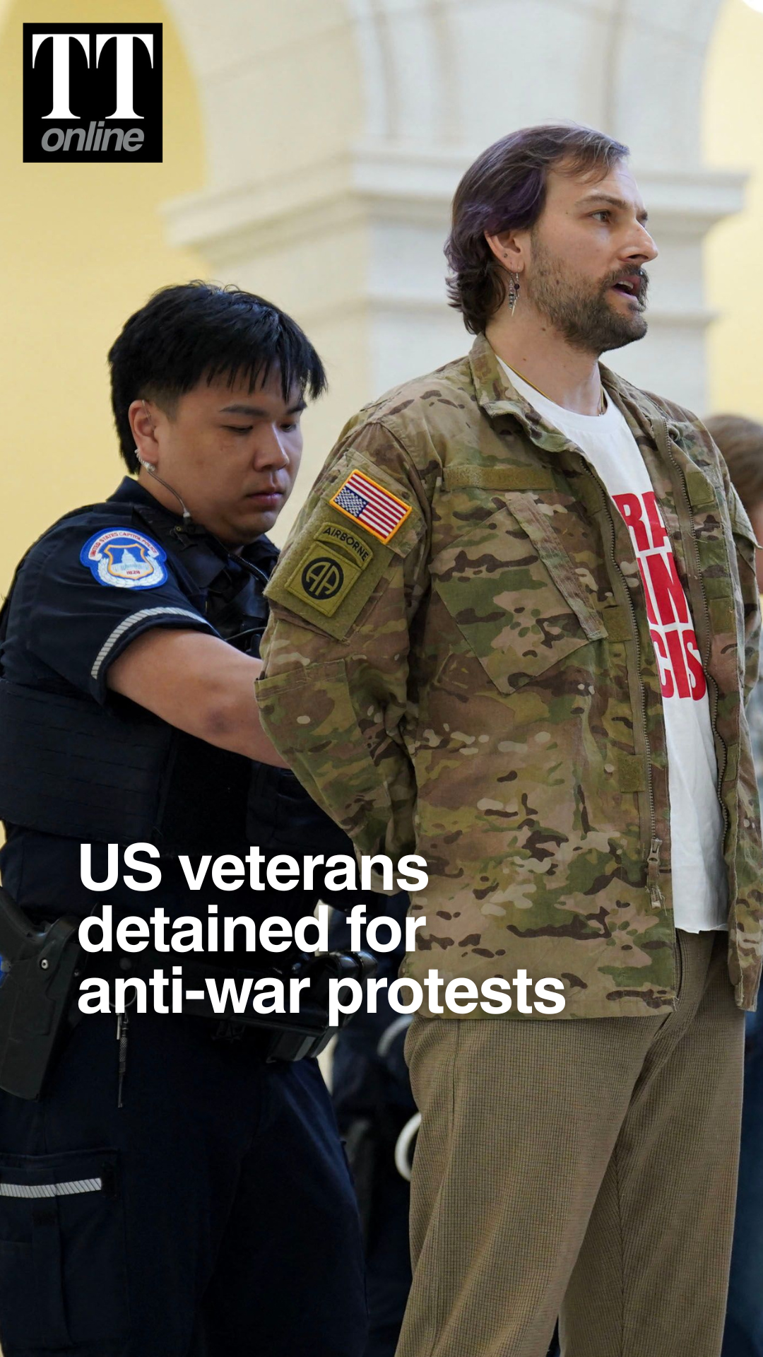 US Veterans Arrested After Anti-Iran War Protest Inside Capitol Building