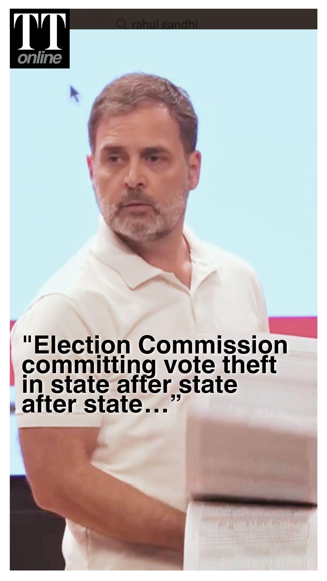 Rahul Gandhi Gives ‘Proof’ of Stolen Elections — "EC Committed Crime Against Indian Constitution"
