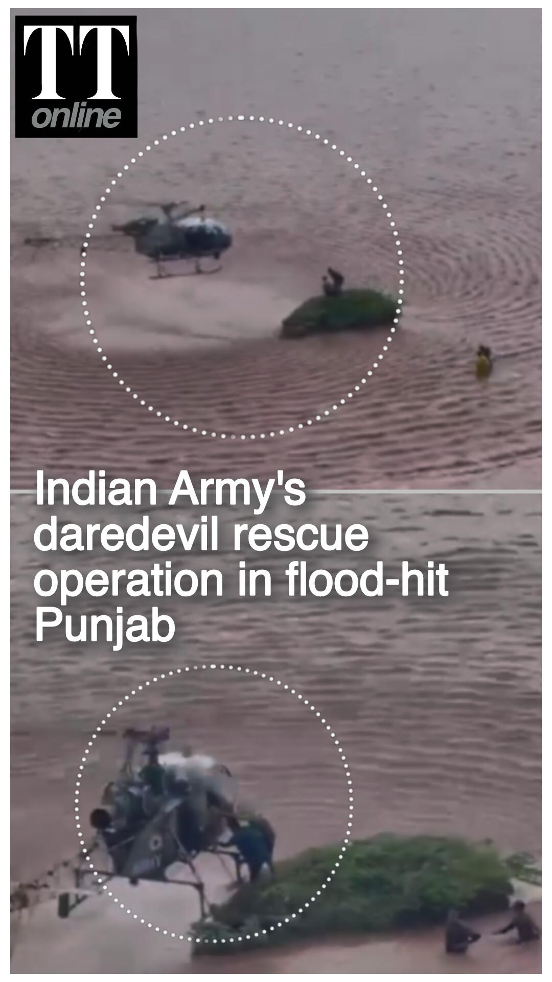 Watch | Indian Army's High-risk Rescue Operation in Punjab Saves 27 Lives