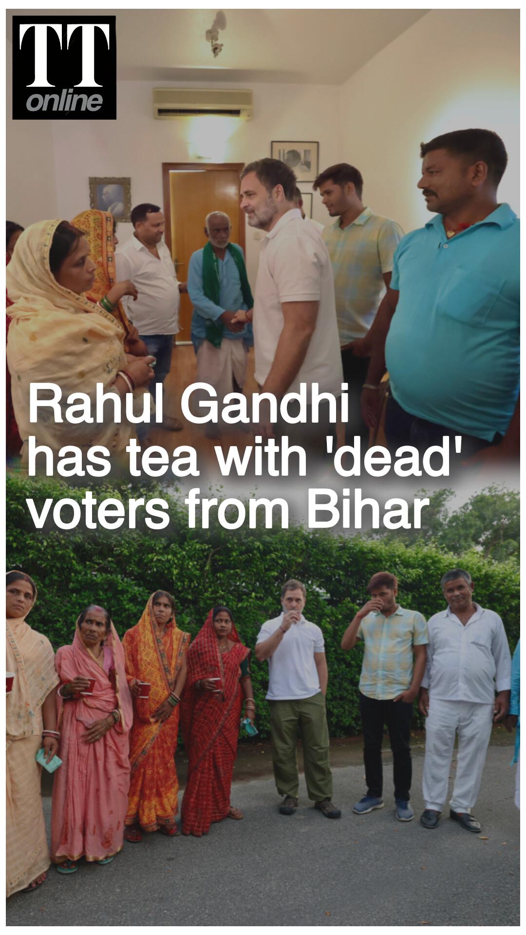 Rahul Gandhi Meets Bihar Voters Declared ‘Deceased’ by Election Commission