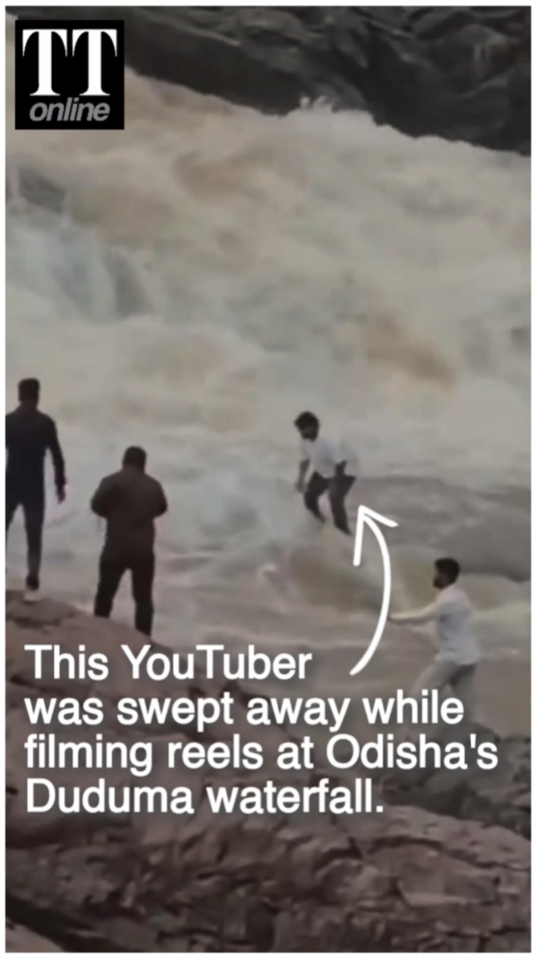 YouTuber Goes Missing After Being Swept Away While Recording Reels Near Waterfall