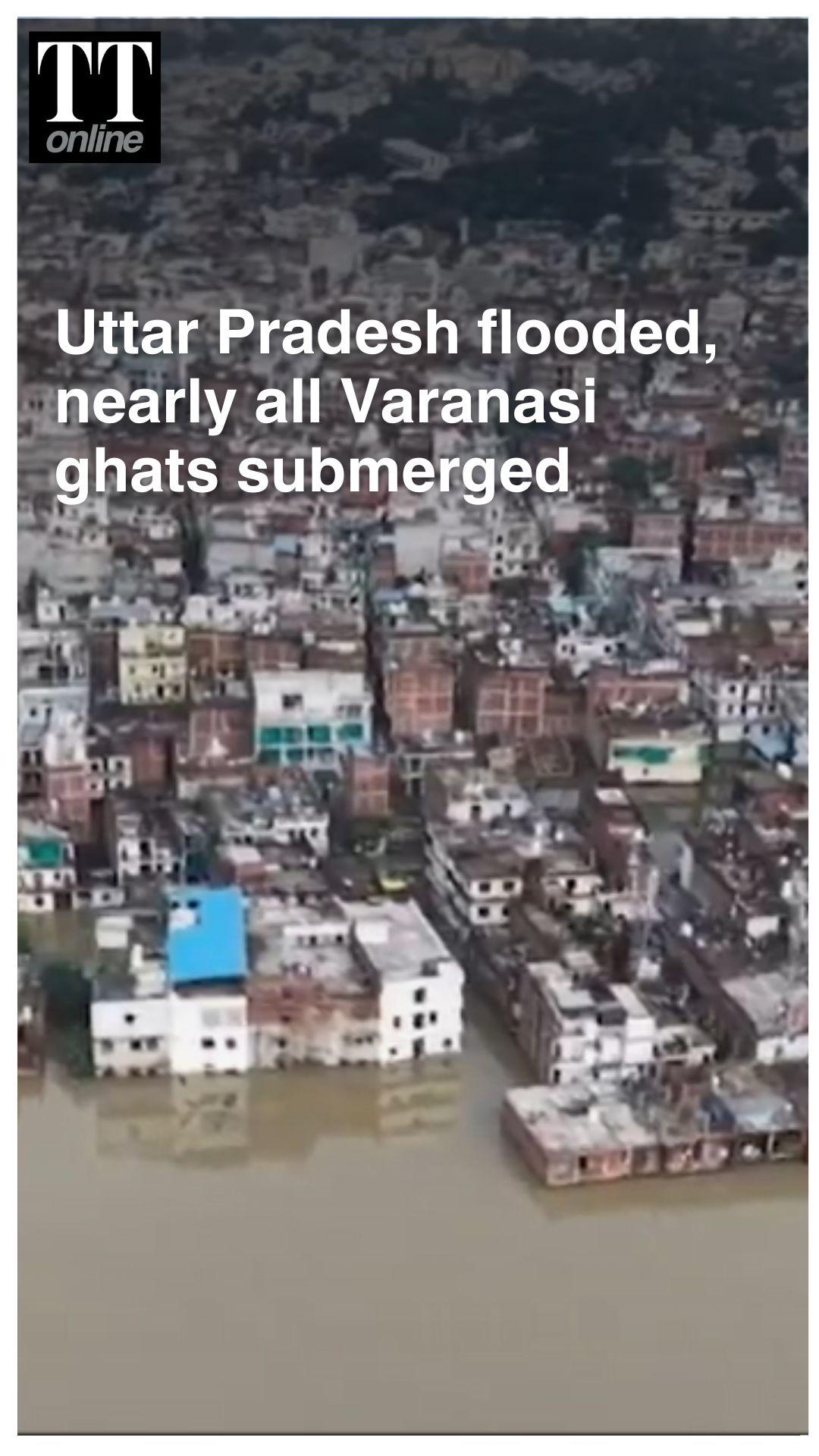 Watch | Drone Video Shows Devastating Flood Situation in Uttar Pradesh's 13 Districts