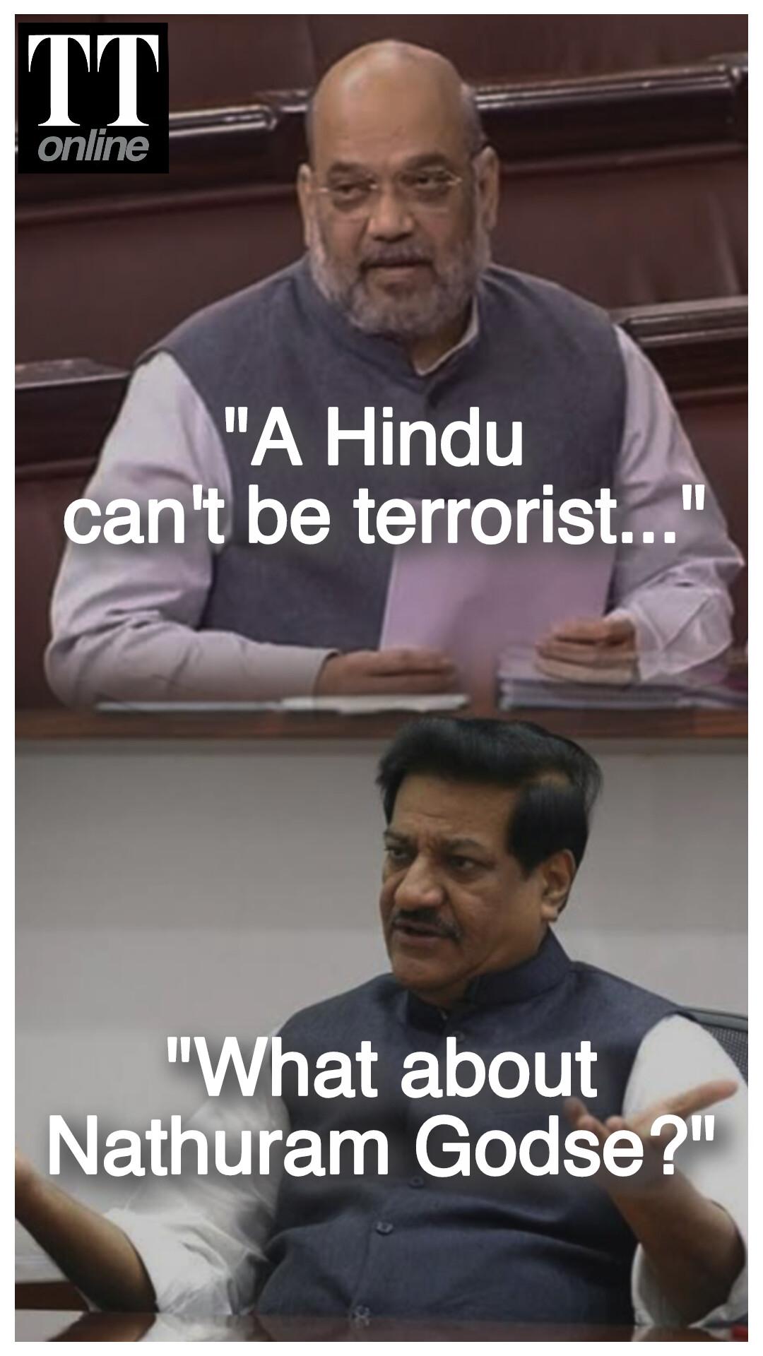 Congress Counters Amit Shah's 'Hindu Can't be Terrorist' Remark, Reminds of Nathuram Godse