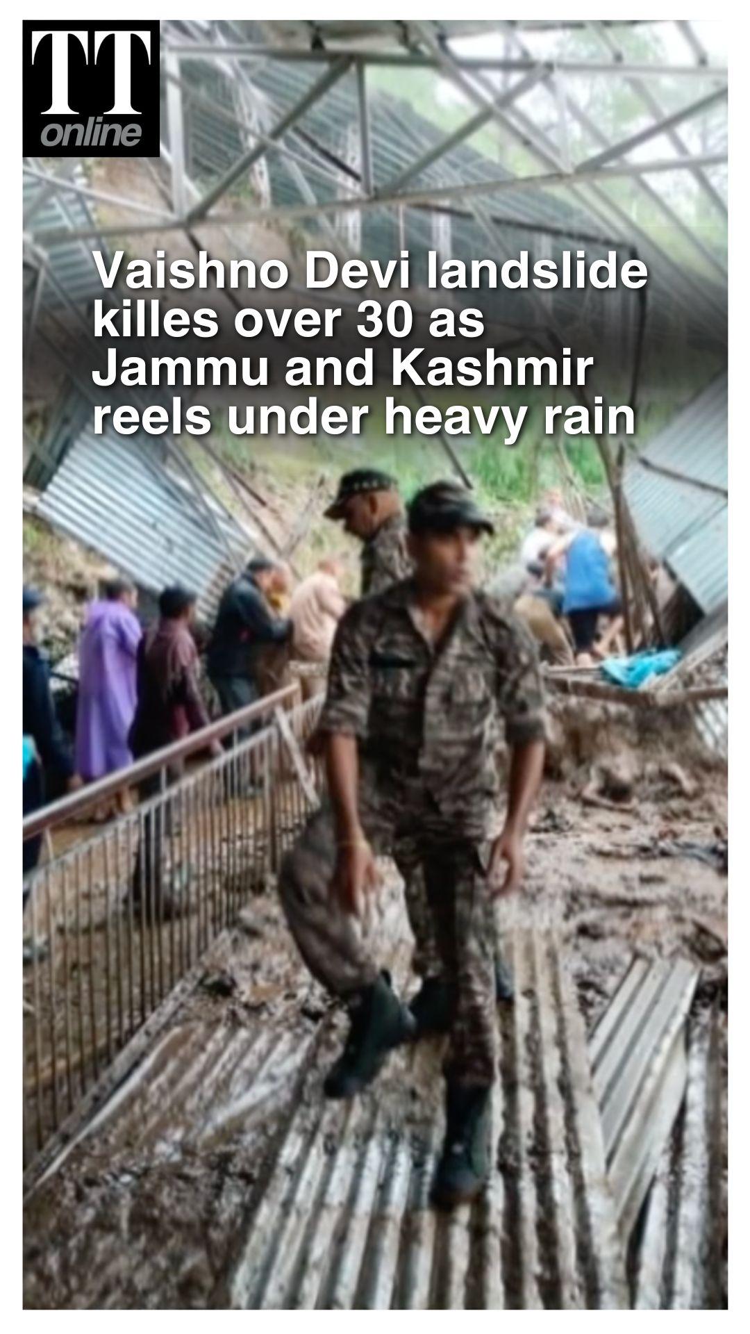 Vaishno Devi Landslide Kills Over 30; Pilgrimage Halted as Heavy Rains Trigger Floods Across J&K