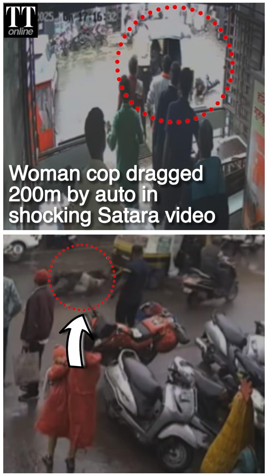 Drunk Auto Driver Drags Woman Cop for 200 Metres During Routine Check in Satara