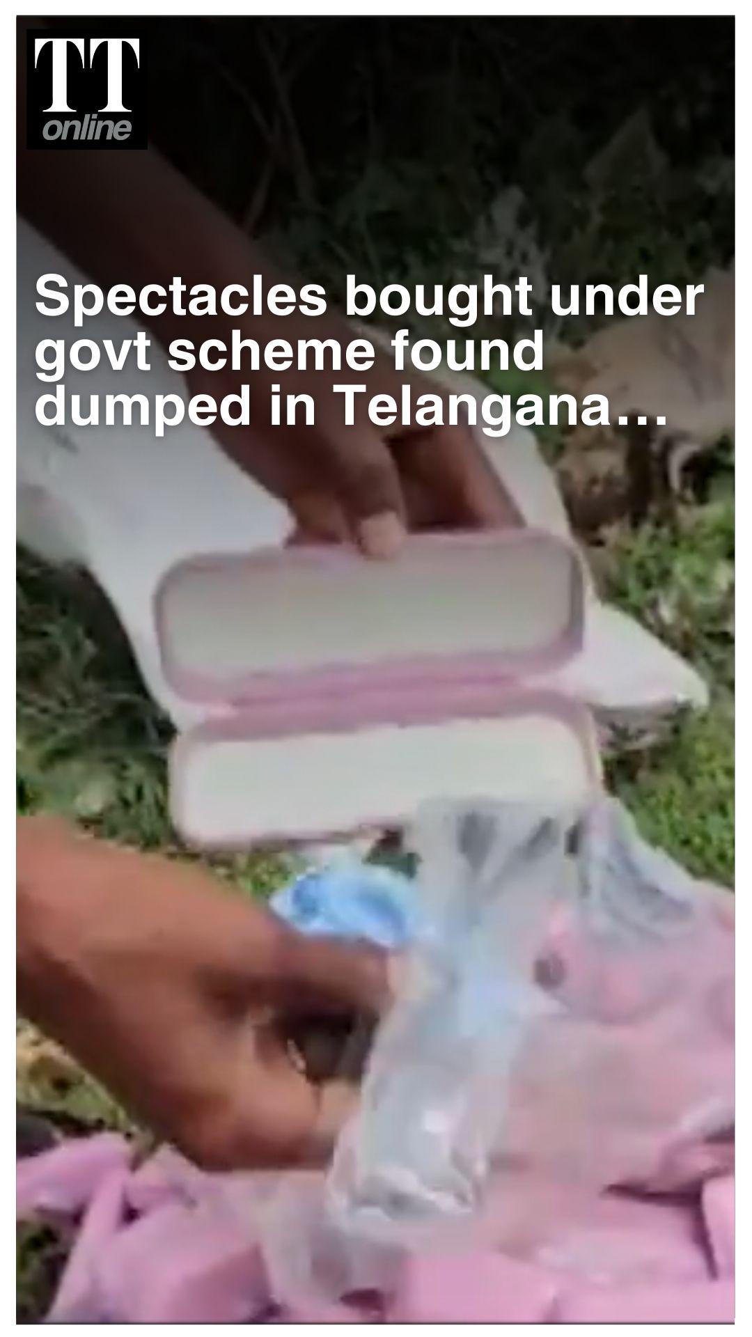 Brand New Spectacles, Part of BRS Govt’s Health Initiative in Telangana, Dumped in Garbage