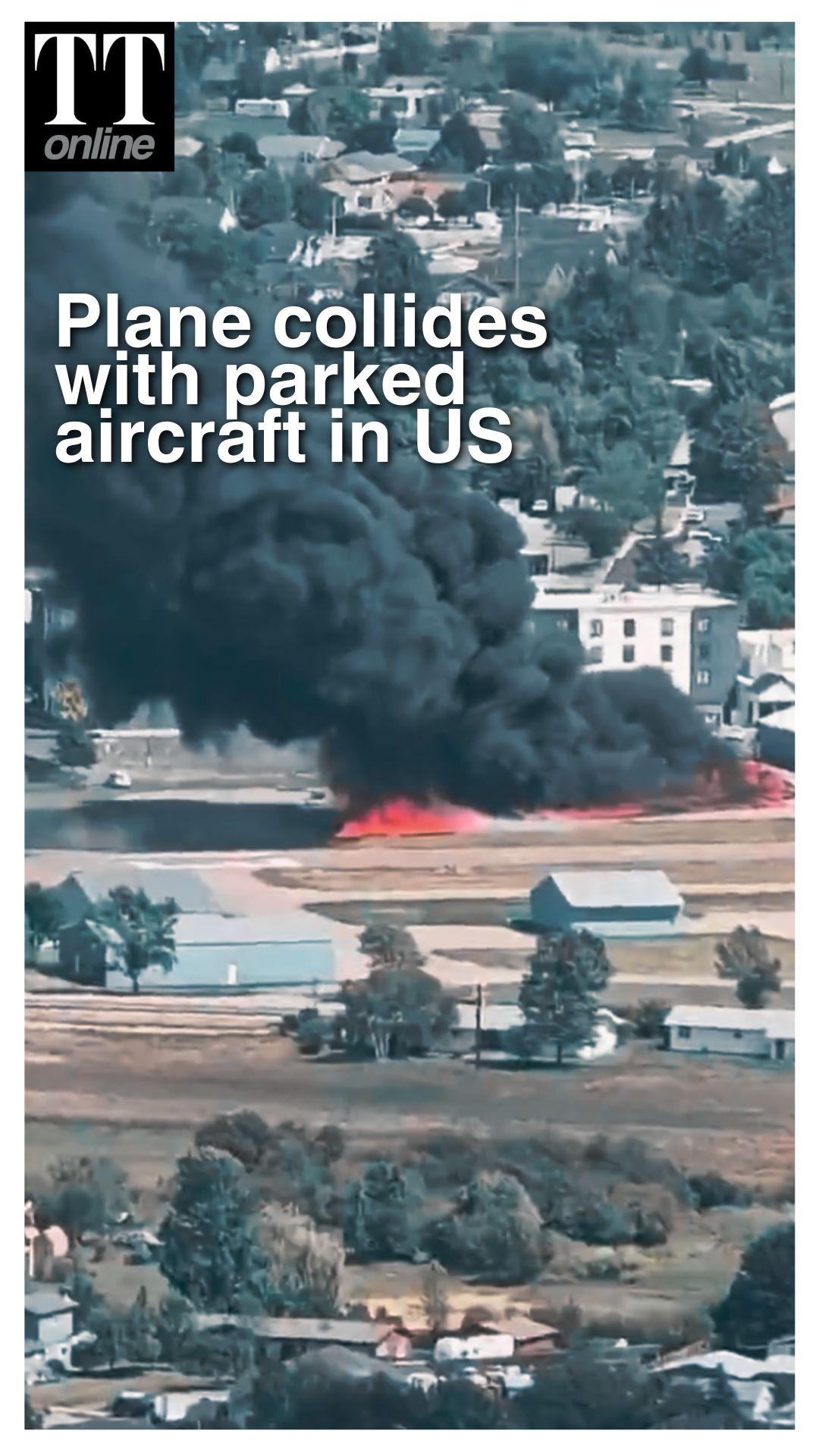 Plane Crashes Into Parked Aircraft in US' Montana