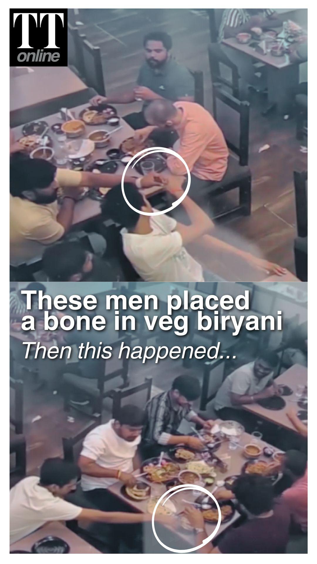 Customer Caught Red-handed Putting Bone in Veg Biryani to ‘Avoid Paying Bill’