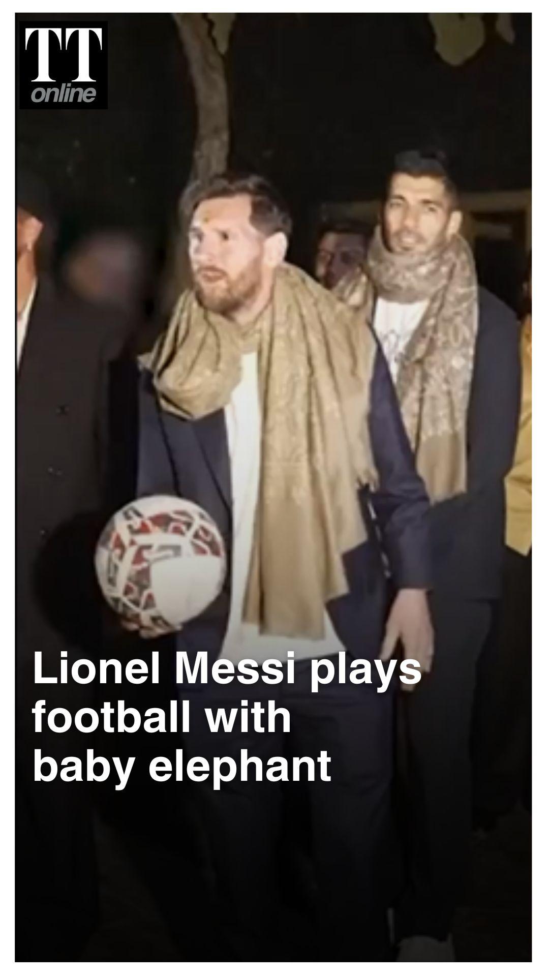 Global Football Icon Lionel Messi visits Vantara, Plays Football with Baby Elephant