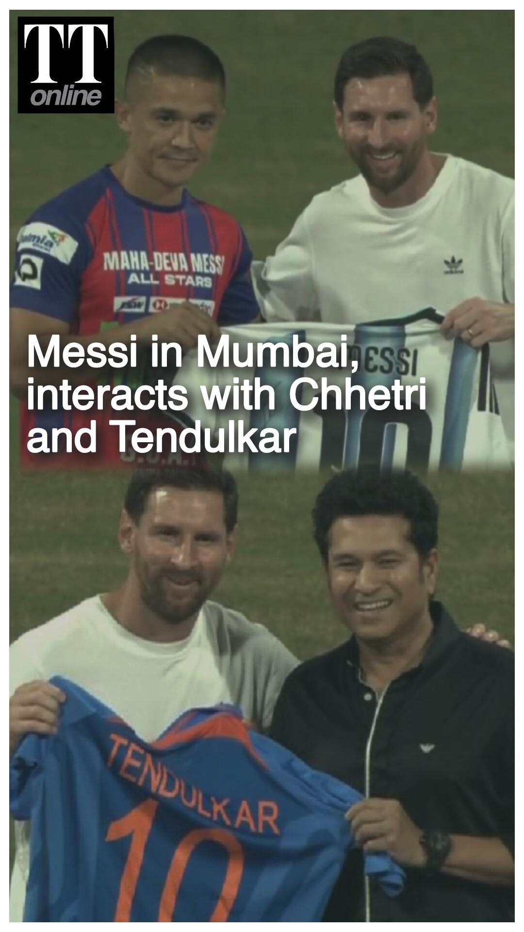 Messi Meets and Interacts With Sachin Tendulkar, Sunil Chhetri in Mumbai