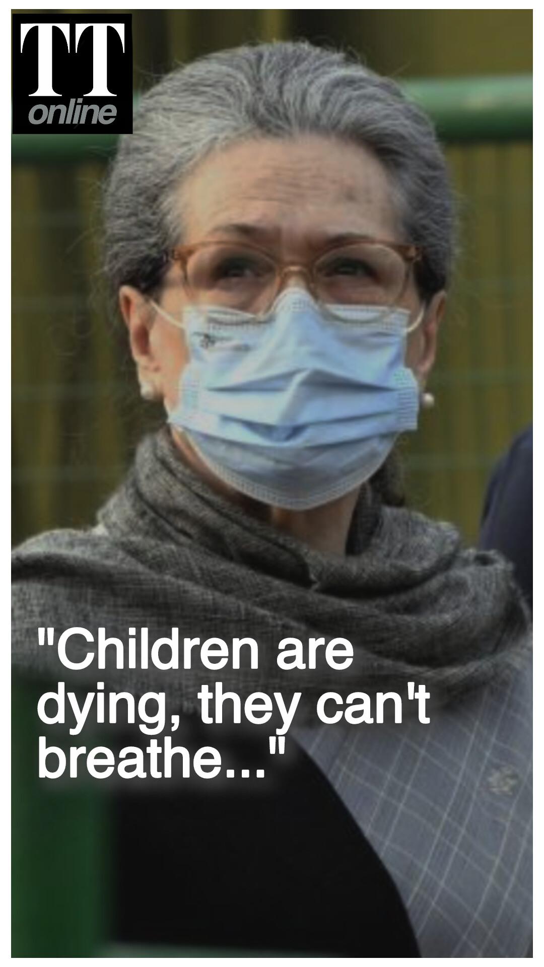 Sonia Gandhi Urges Centre to Act on Delhi Pollution — "Children Severely Affected"