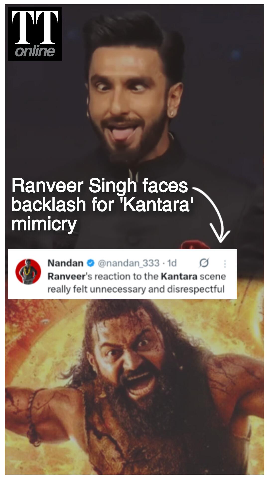 Ranveer Singh Draws Flak for Imitating Rishab Shetty’s ‘Kantara’ Climax Scene