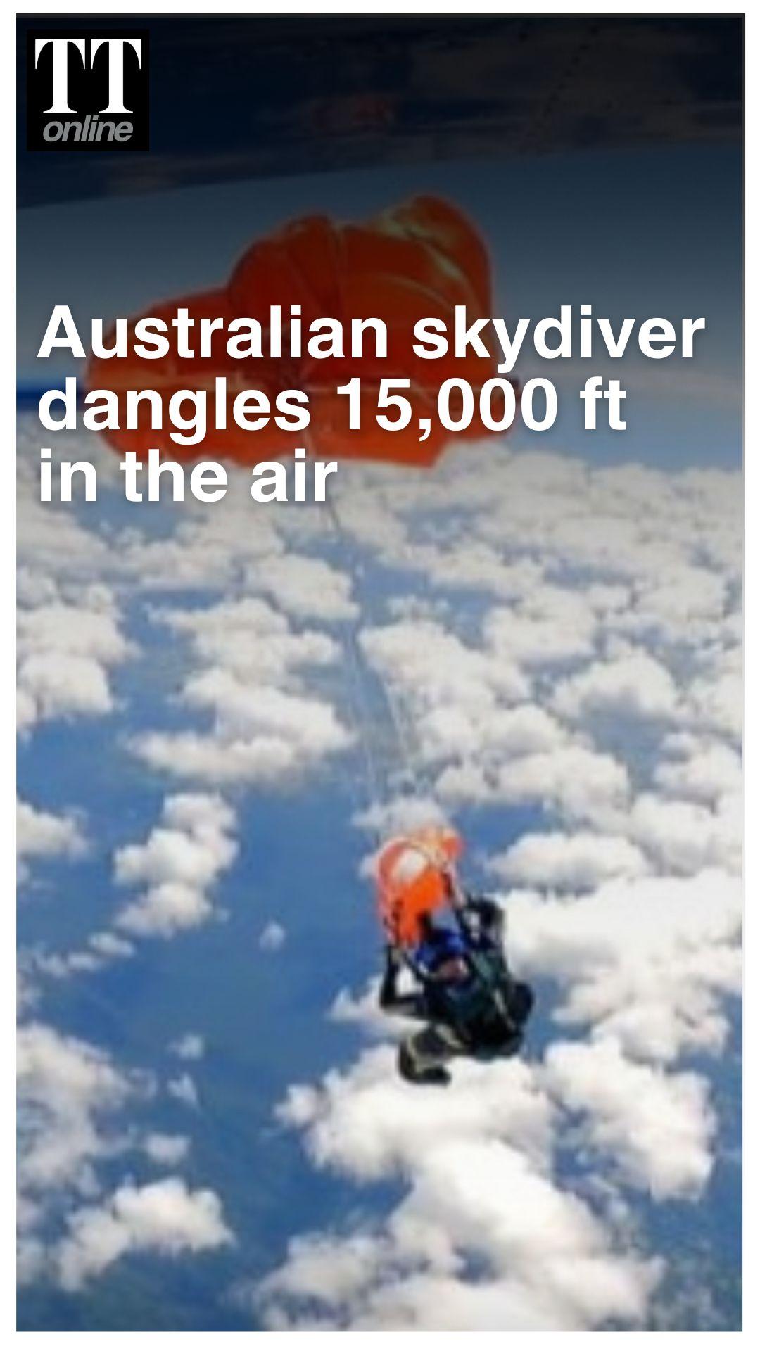 Watch | Australian Skydiver Dangling Mid-Air After Reserve Chute Gets Snagged on Plane