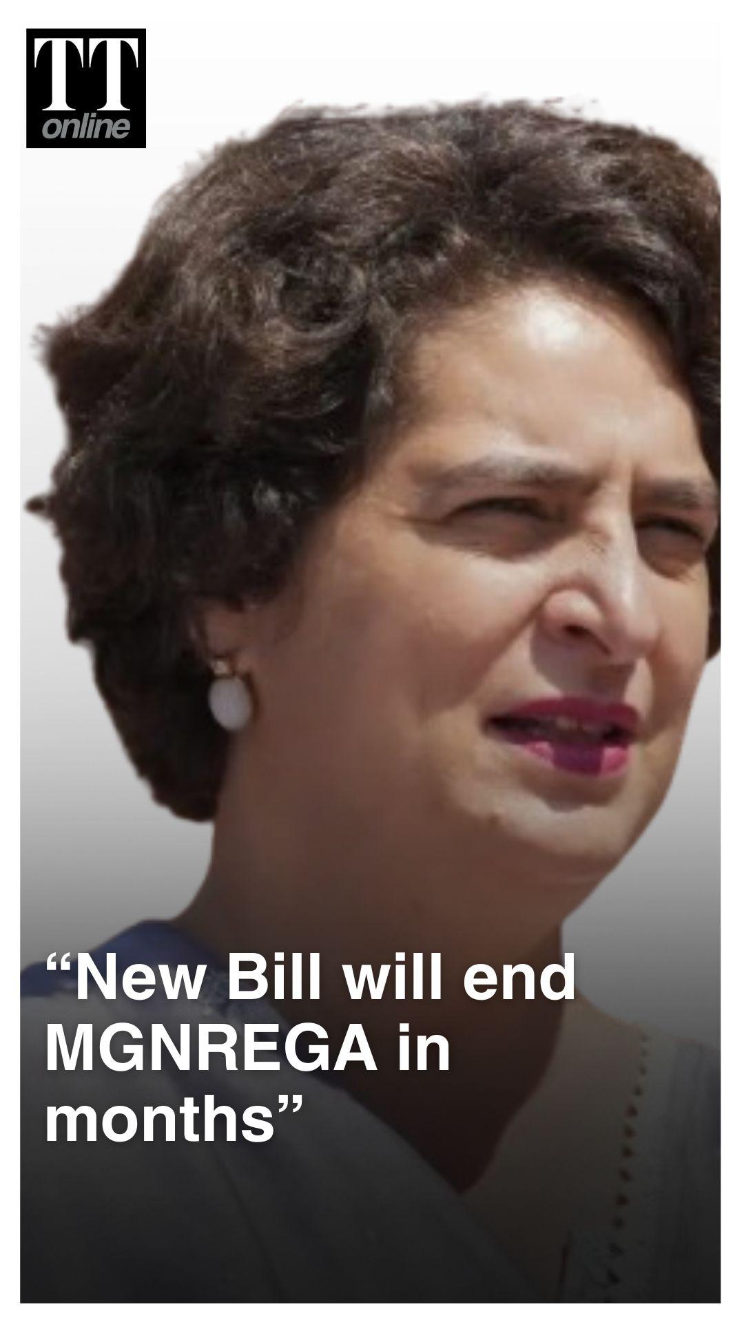 “VB-G RAM G is Against Workers, It Will End MGNREGA”: Priyanka Gandhi Vadra