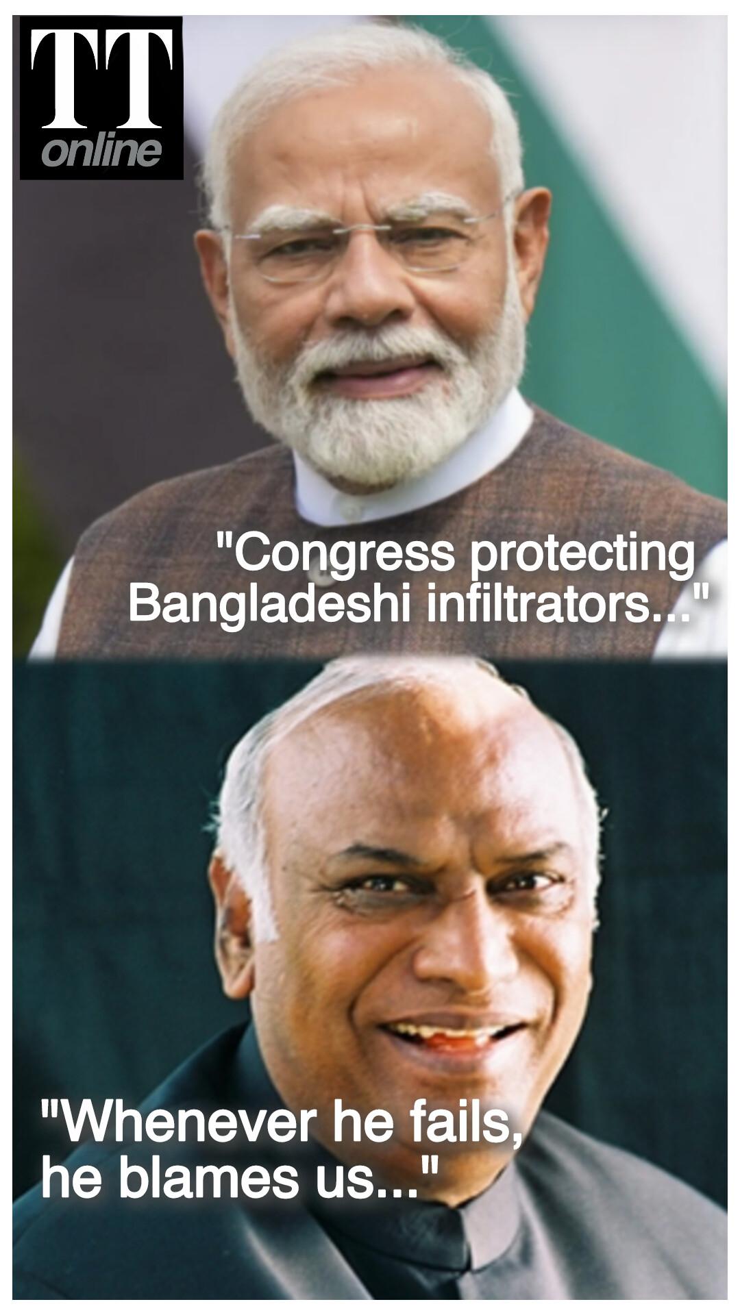 Modi Renews Infiltration Attack on Congress in Assam, Kharge Hits Back