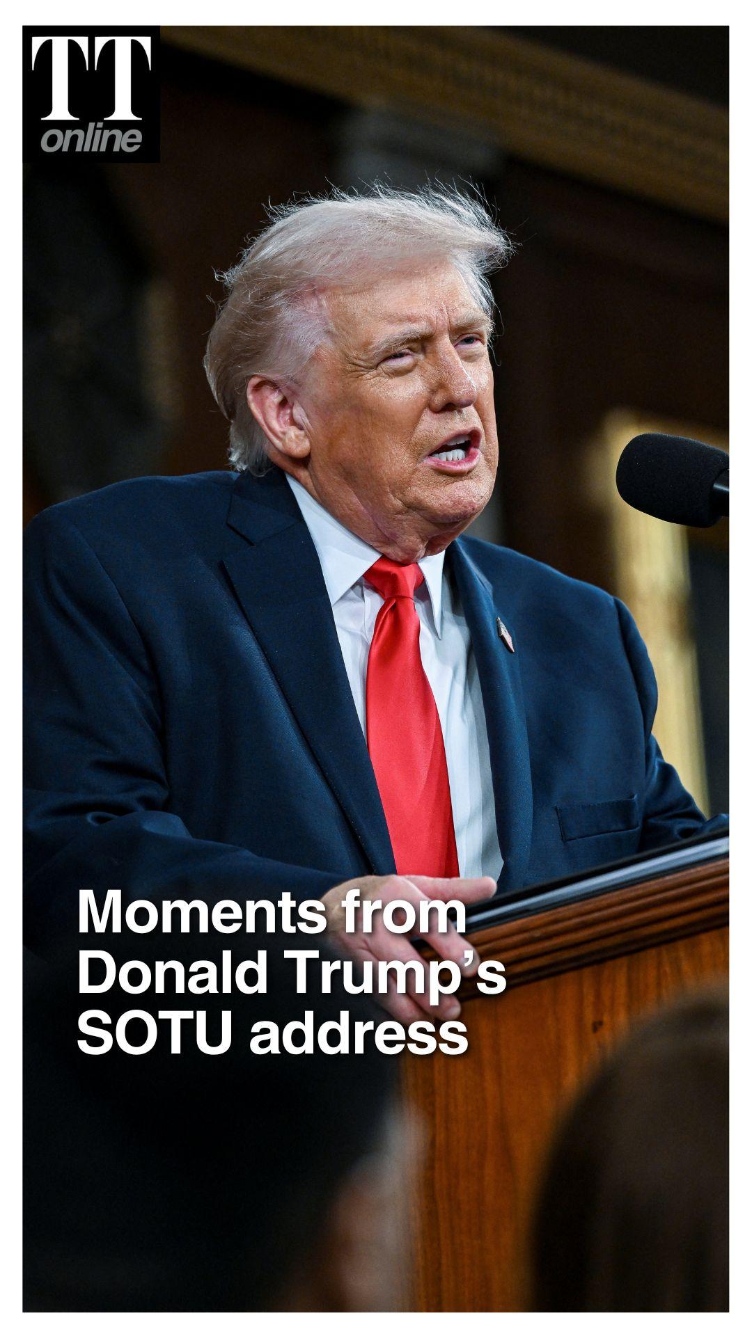 "Iran, Tariffs, Mamdani, Crazy Democrats": Moments from Donald Trump's State of the Union Speech