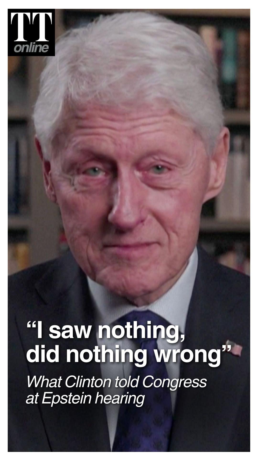 "I Saw Nothing, Did Nothing Wrong": Bill Clinton After His Deposition in Epstein Files Case