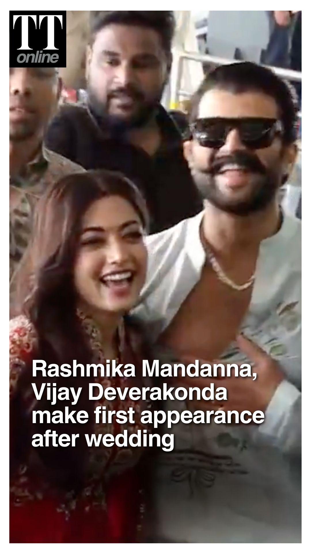 Newlyweds Rashmika Mandanna, Vijay Deverakonda Make First Public Appearance After Wedding