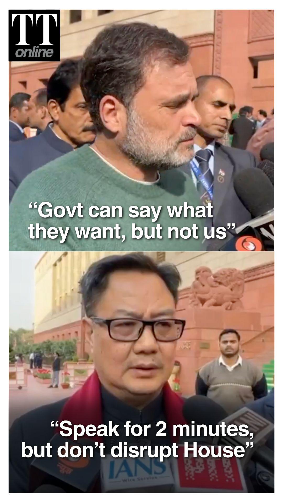 "They Can Say Whatever They Can Anytime, But Opposition Cannot": Says Rahul, Govt Counters Him