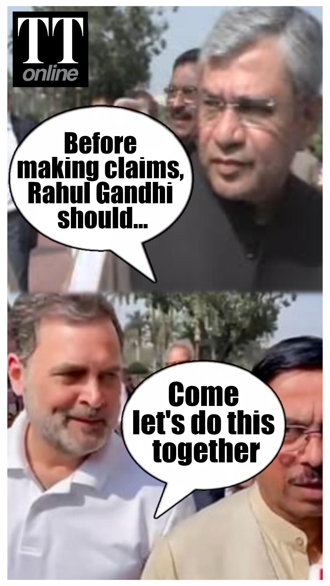 Rahul Gandhi Walked up to Ministers Briefing Reporters, Then This Happened...