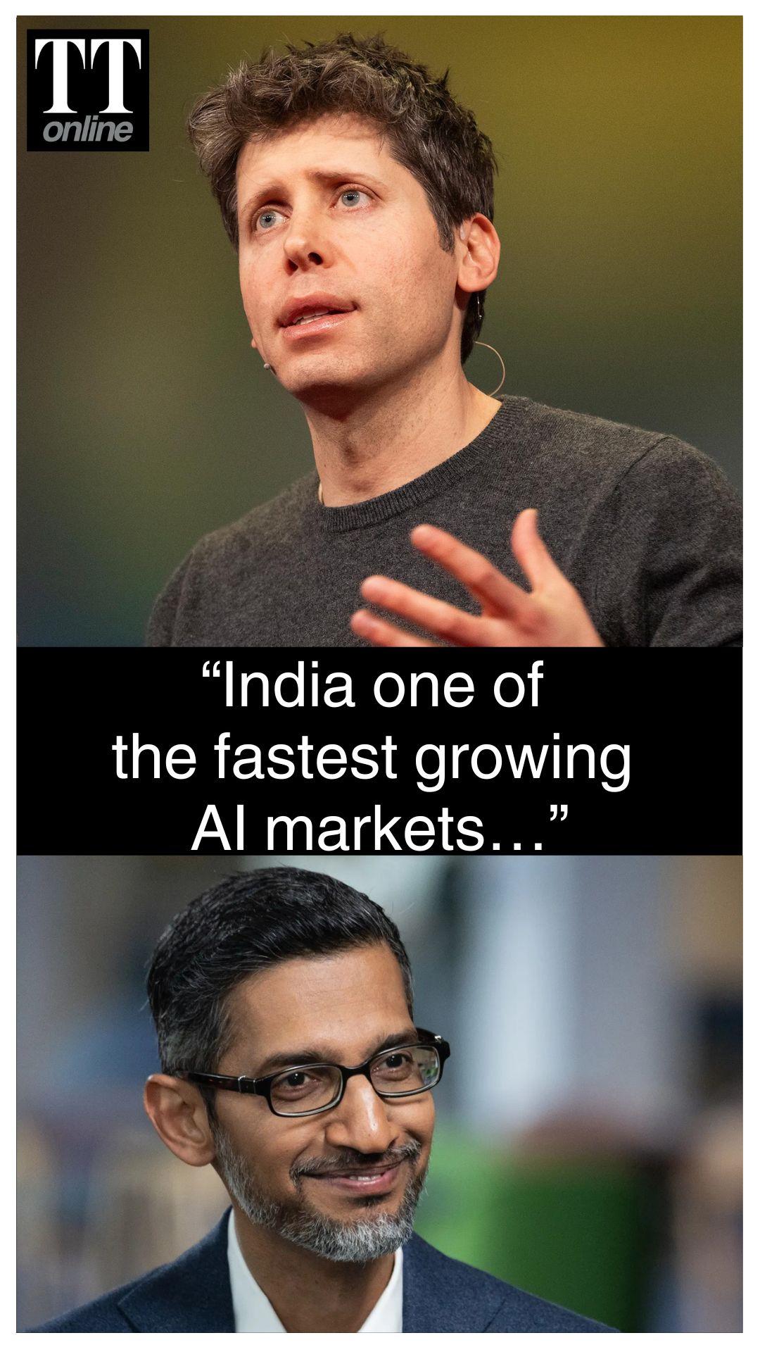 Sam Altman, Sundar Pichai, Antonio Guterres: Global Leaders Hail AI Market in India
