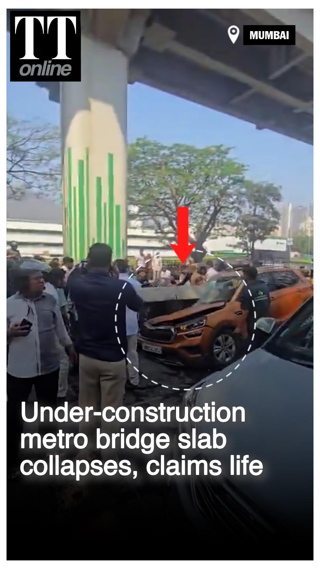 Under-construction Metro Bridge Slab Falls on vehicles in Mumbai, One Person Killed