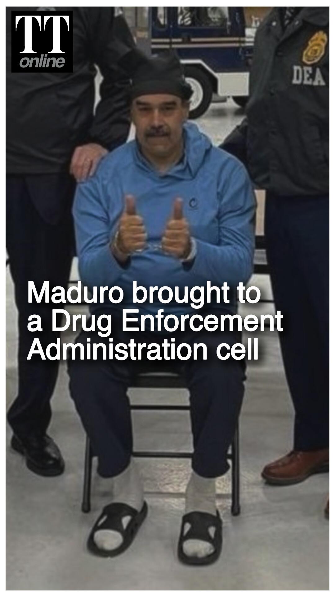 Watch | Nicolás Maduro Brought to Drug Enforcement Administration Cell in New York
