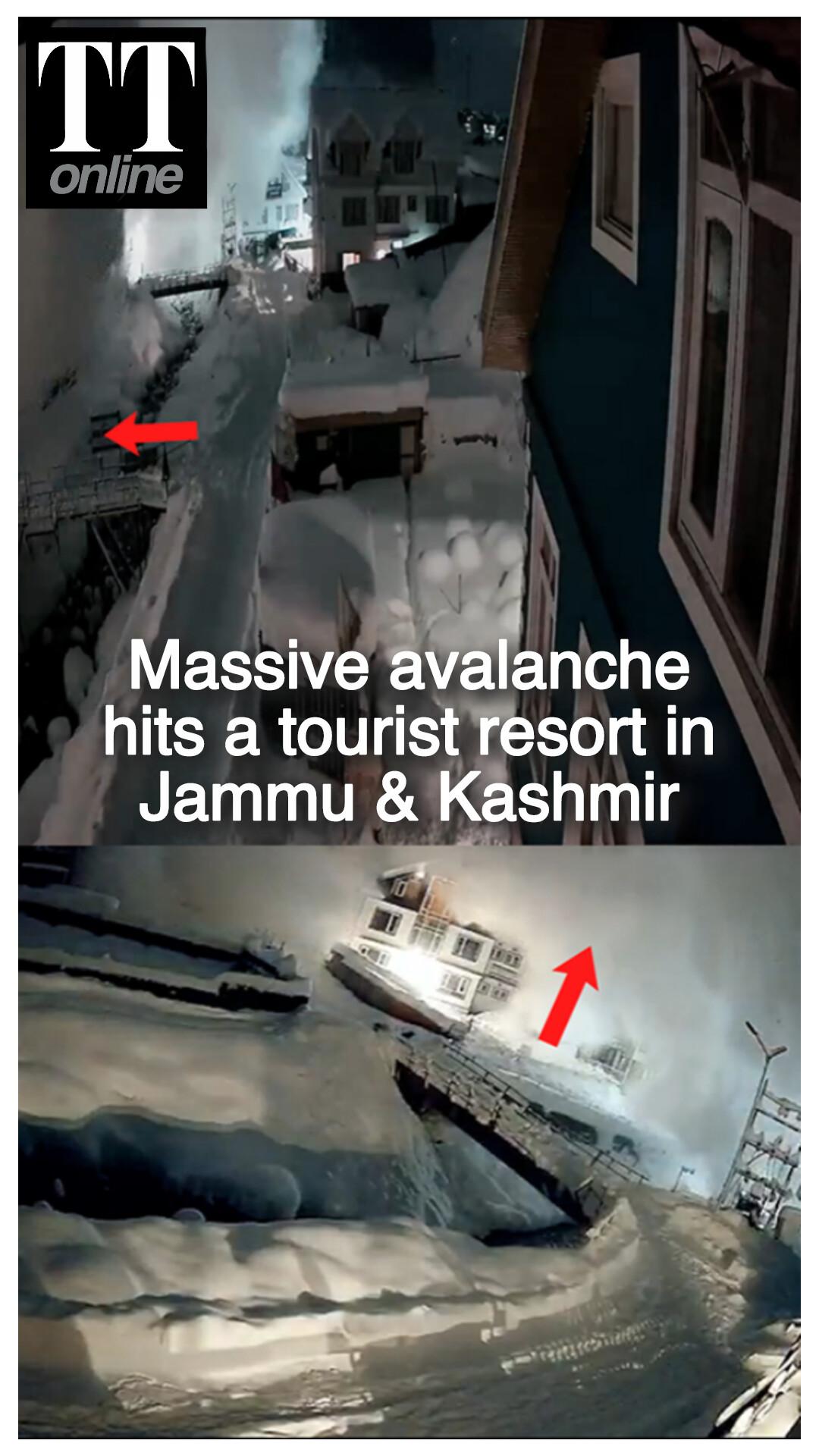 Moment a Massive Avalanche Hit Sonamarg Resort in Jammu & Kashmir Caught on Camera