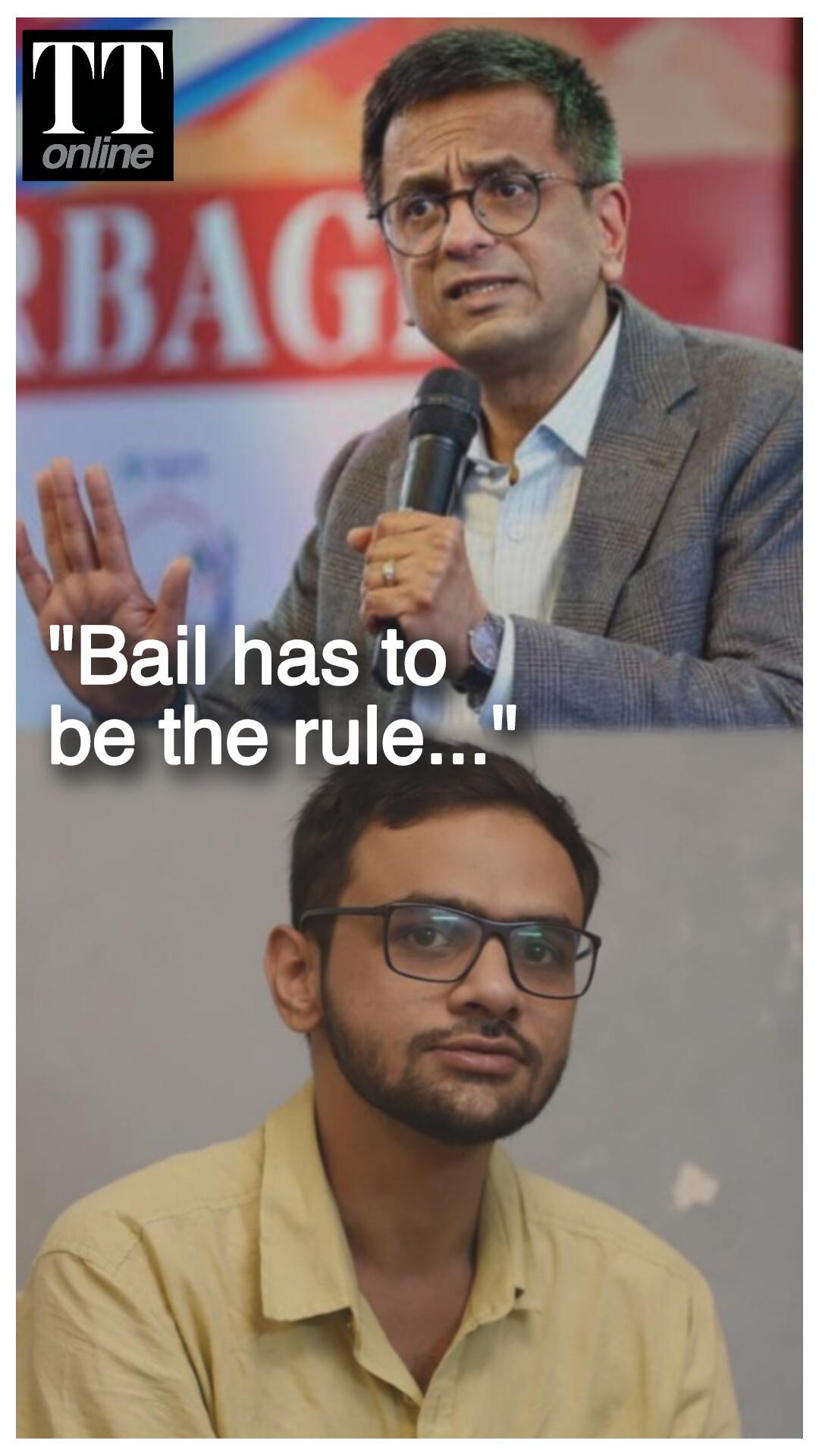"Bail Has to be the Rule": Ex-CJI Chandrachud on Umar Khalid's Case