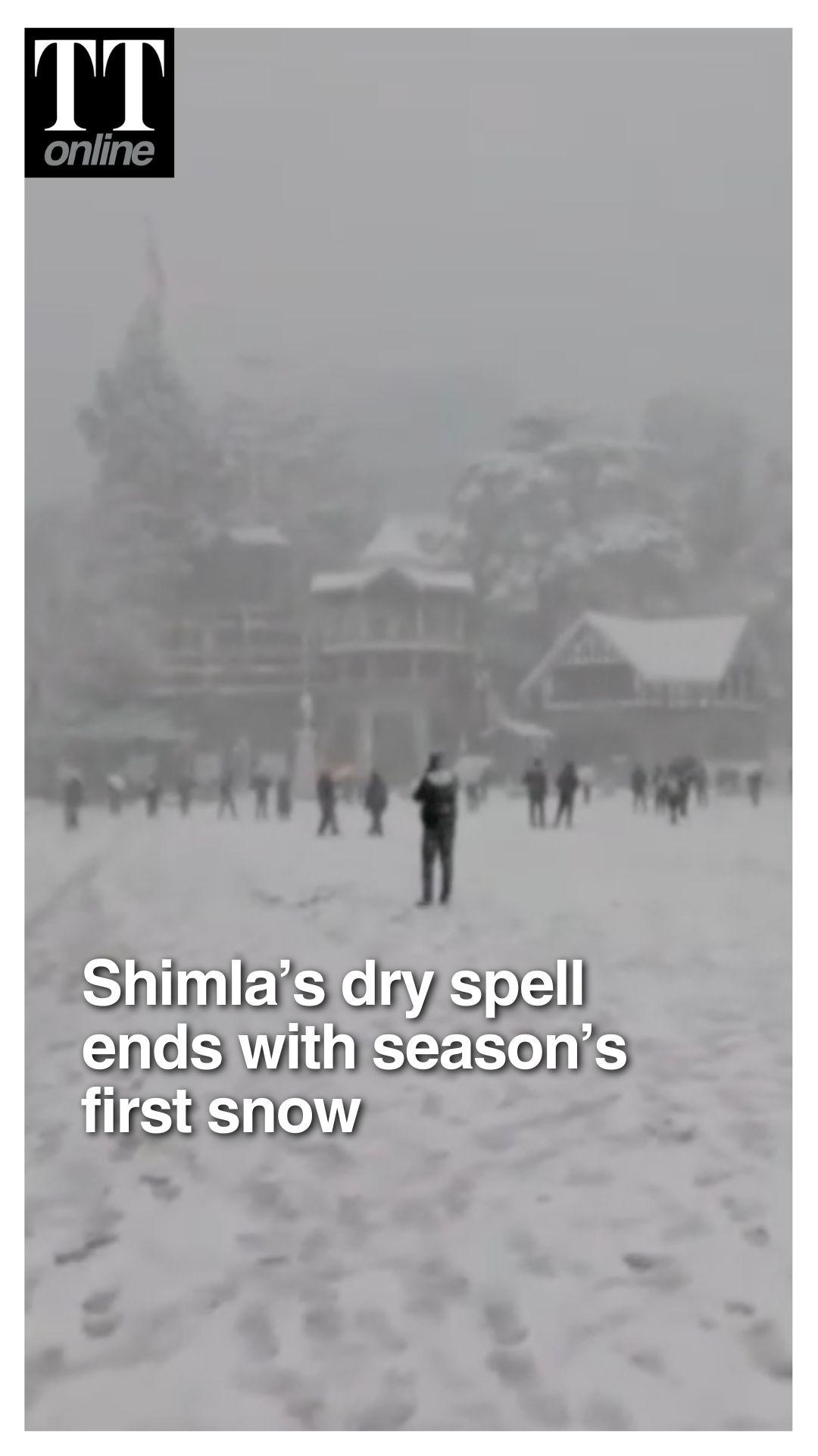 First Snowfall Blankets Shimla After 3-Month Dry Spell; Highways Shut in Himachal, J&K