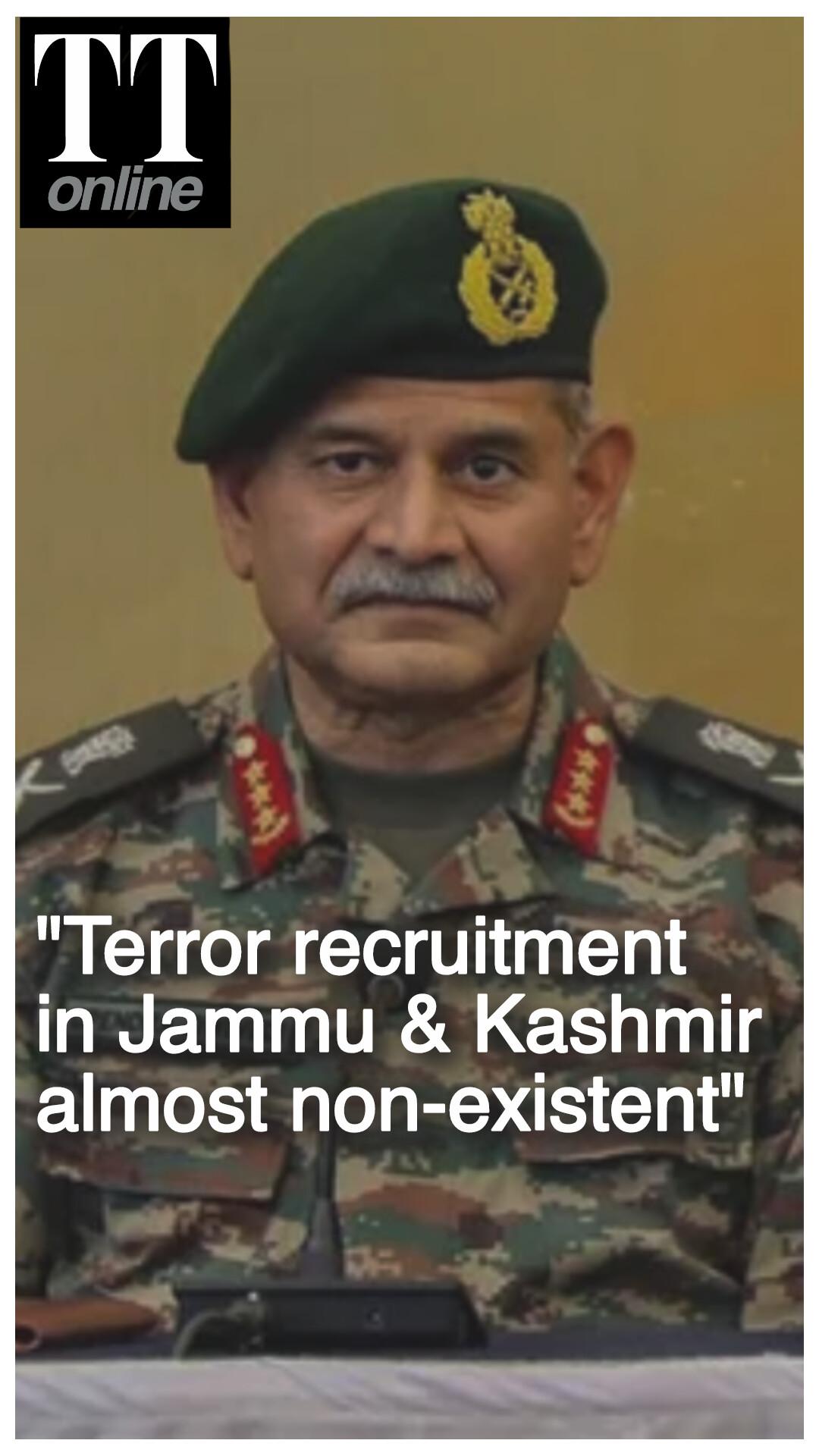 Army Chief Says J&K Situation Under Control, Terror Recruitment Almost Non-existent