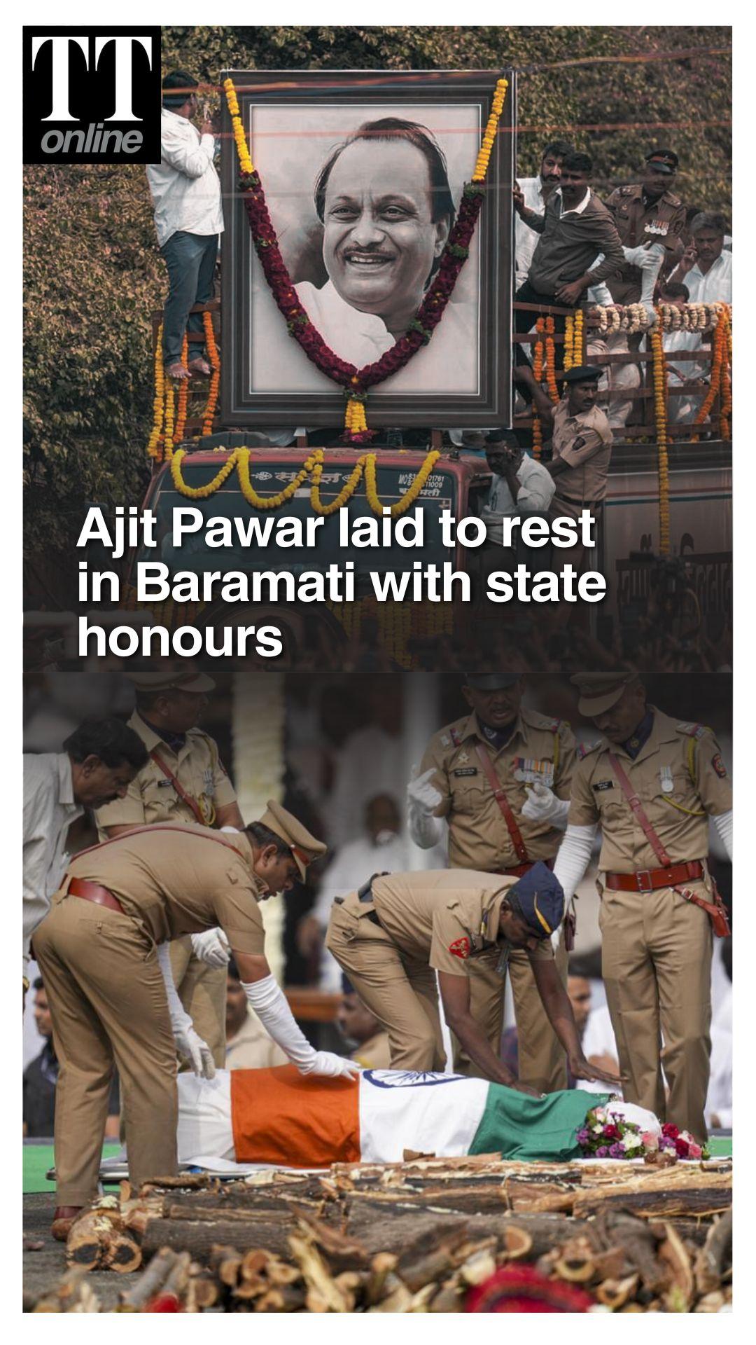 Ajit Pawar Laid to Rest With Full State Honours in Maharashtra's Baramati