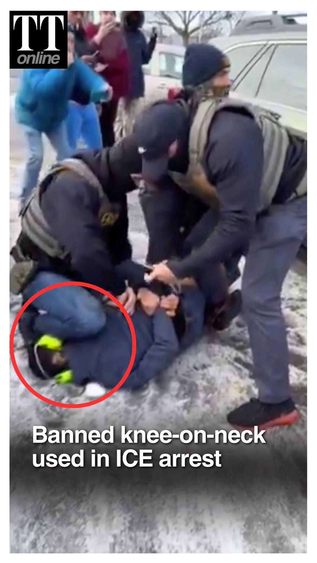 ICE Agent Uses Banned Knee-to-neck Tactic in Minnesota Arrest