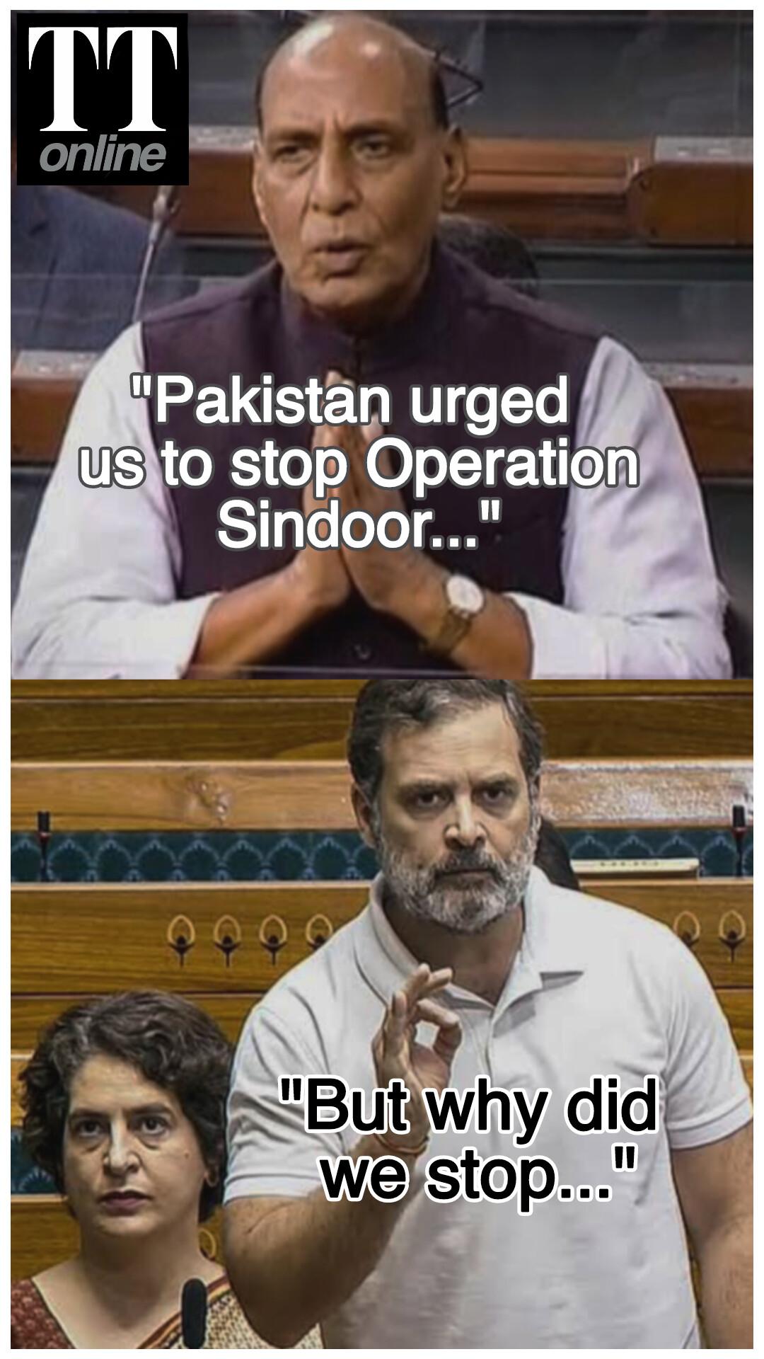 Rahul Gandhi Intervened During Rajnath Singh’s Address on Operation Sindoor — "Why Did You Stop?"