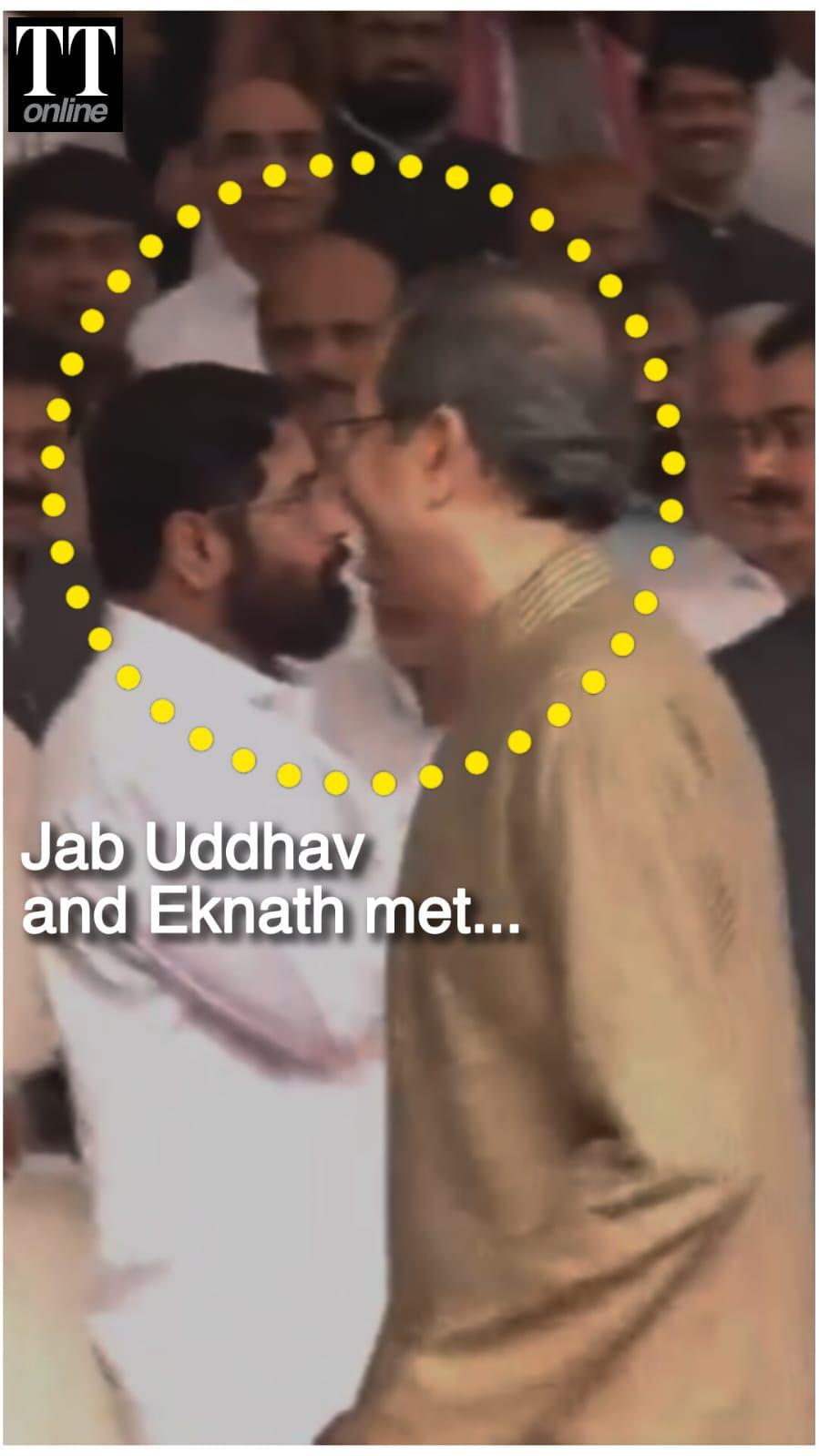 Cold Encounter: Eknath Shinde and Uddhav Thackeray Cross Paths at Maharashtra Assembly Event