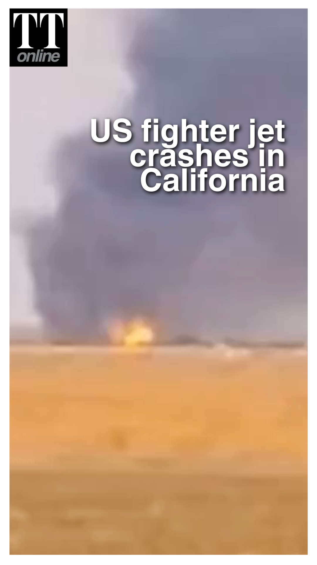 US F-35 Fighter Jet Crashed in California