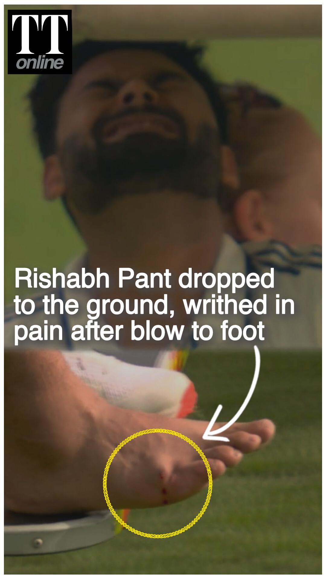 Rishabh Pant Writhed in Agony After Deadly Blow to His Foot During 4th Test Vs England