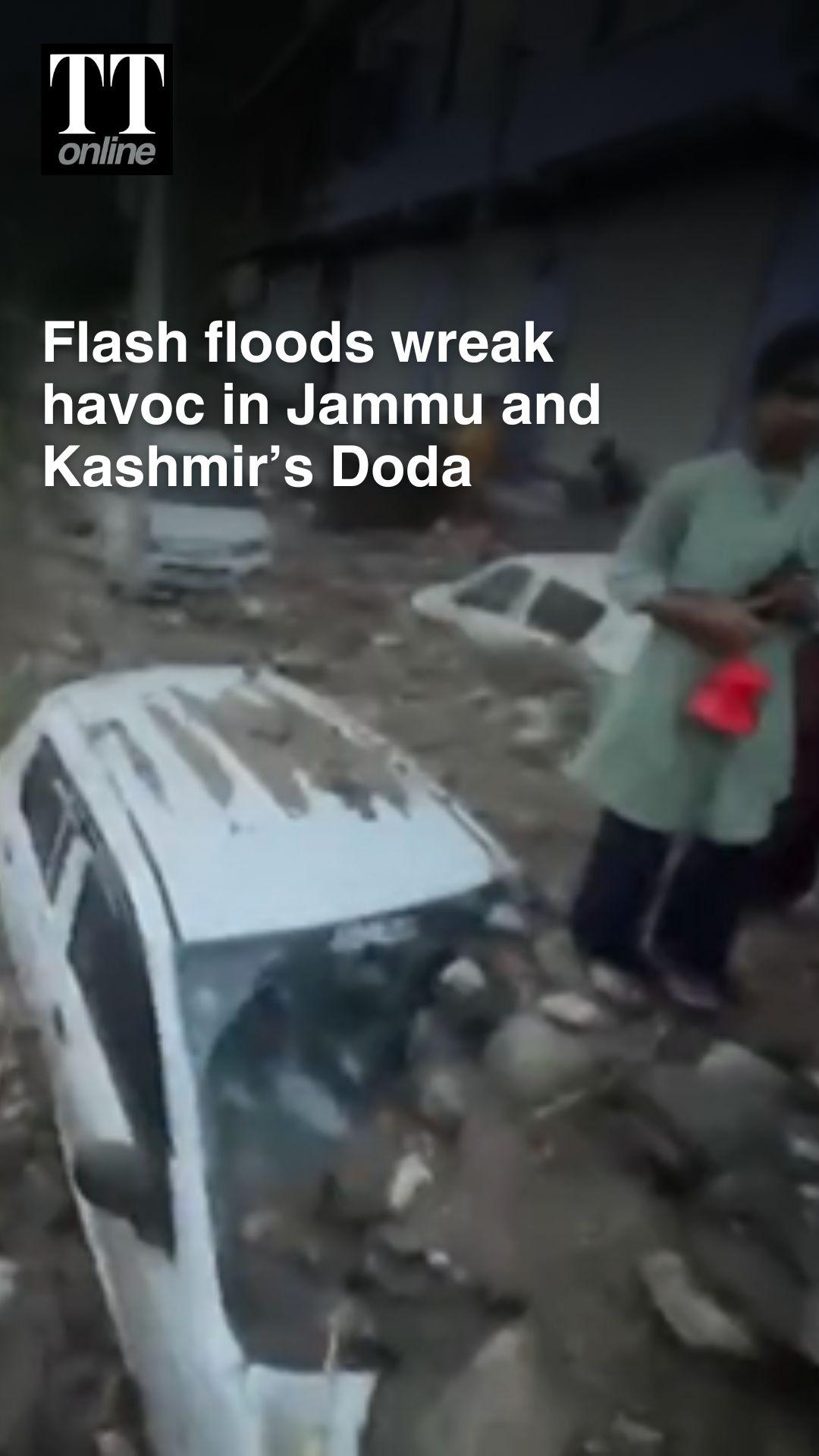 Heavy Rain Triggers Flash Flood in Jammu and Kashmir's Doda, Homes and Vehicles Damaged
