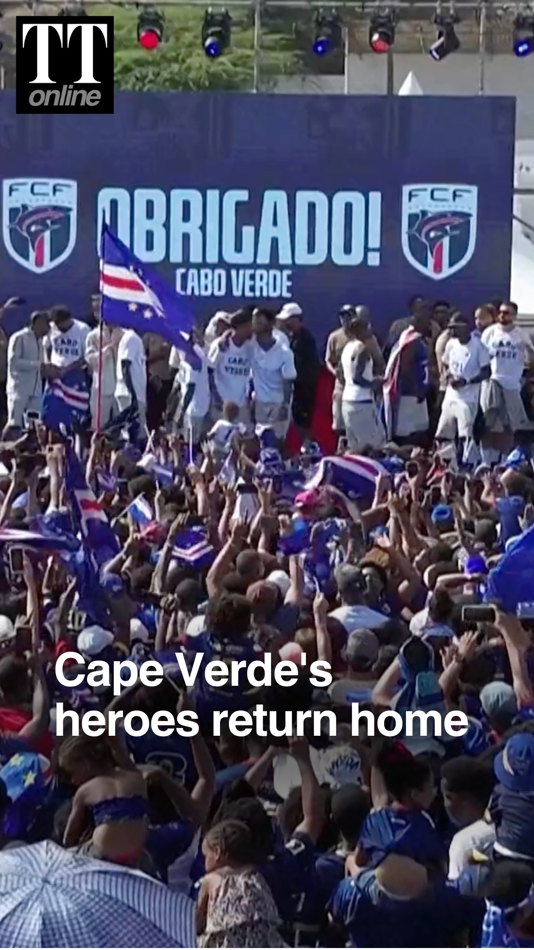 Cape Verde Football Team Return Home Like Champions